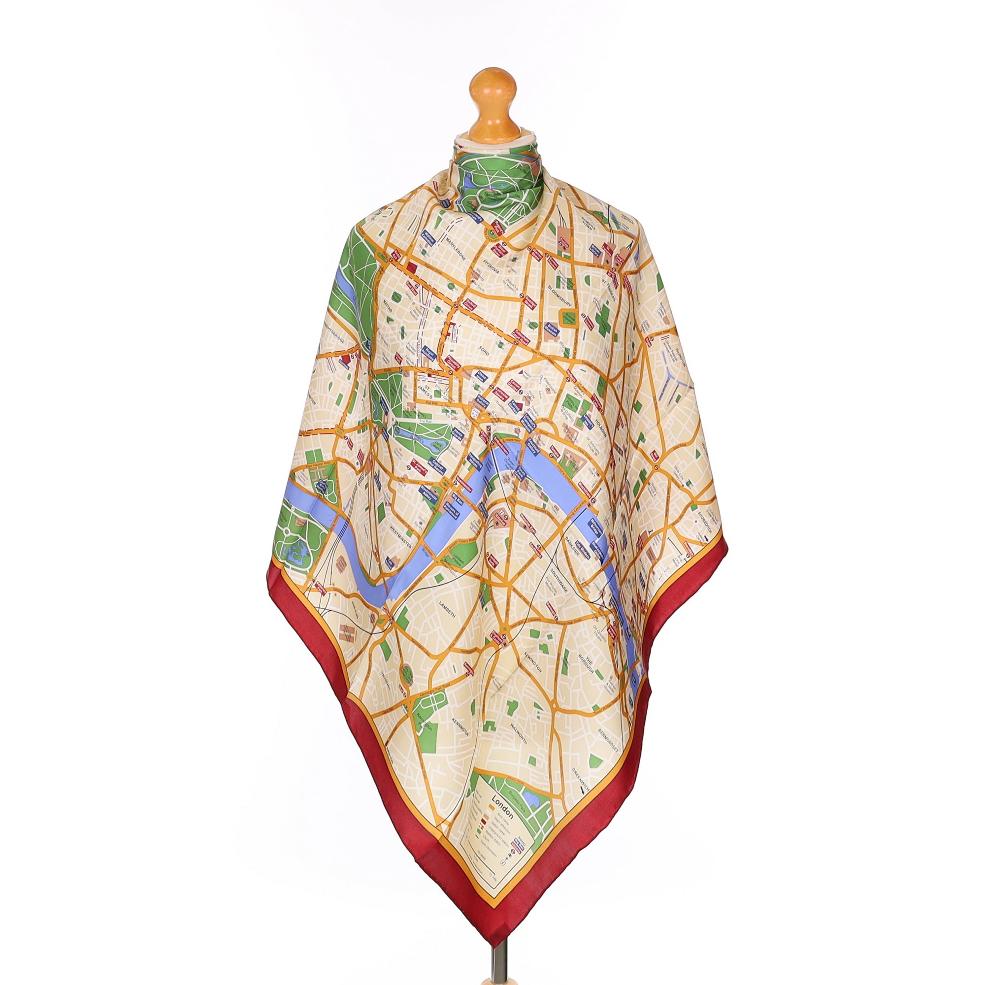 Brand New London Map Silk Scarf