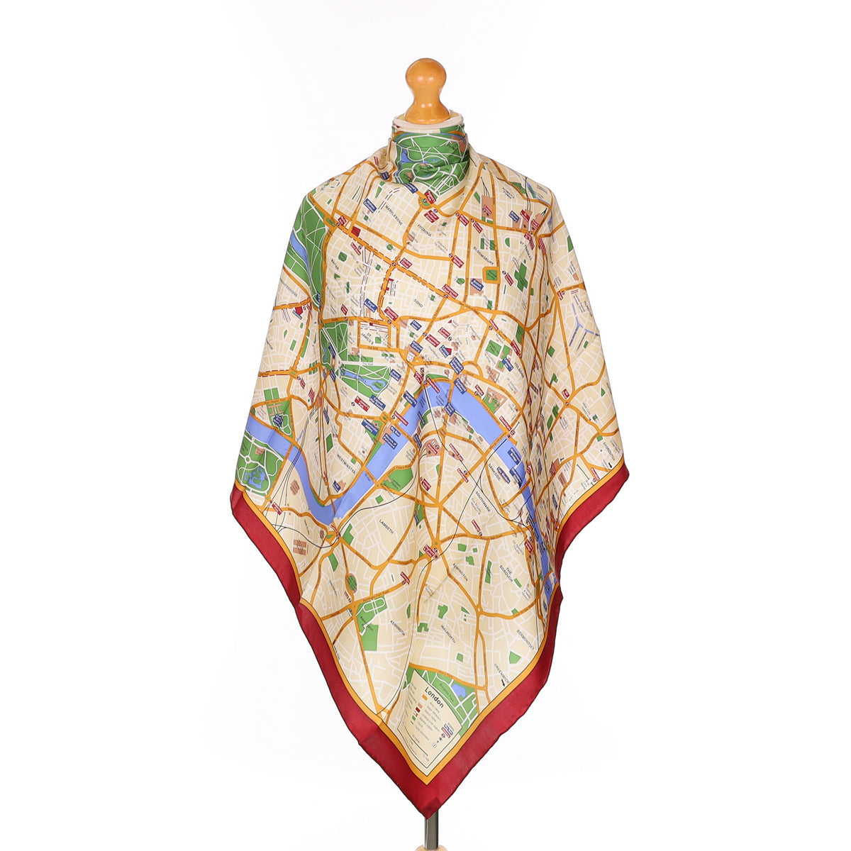 Brand New London Map Silk Scarf