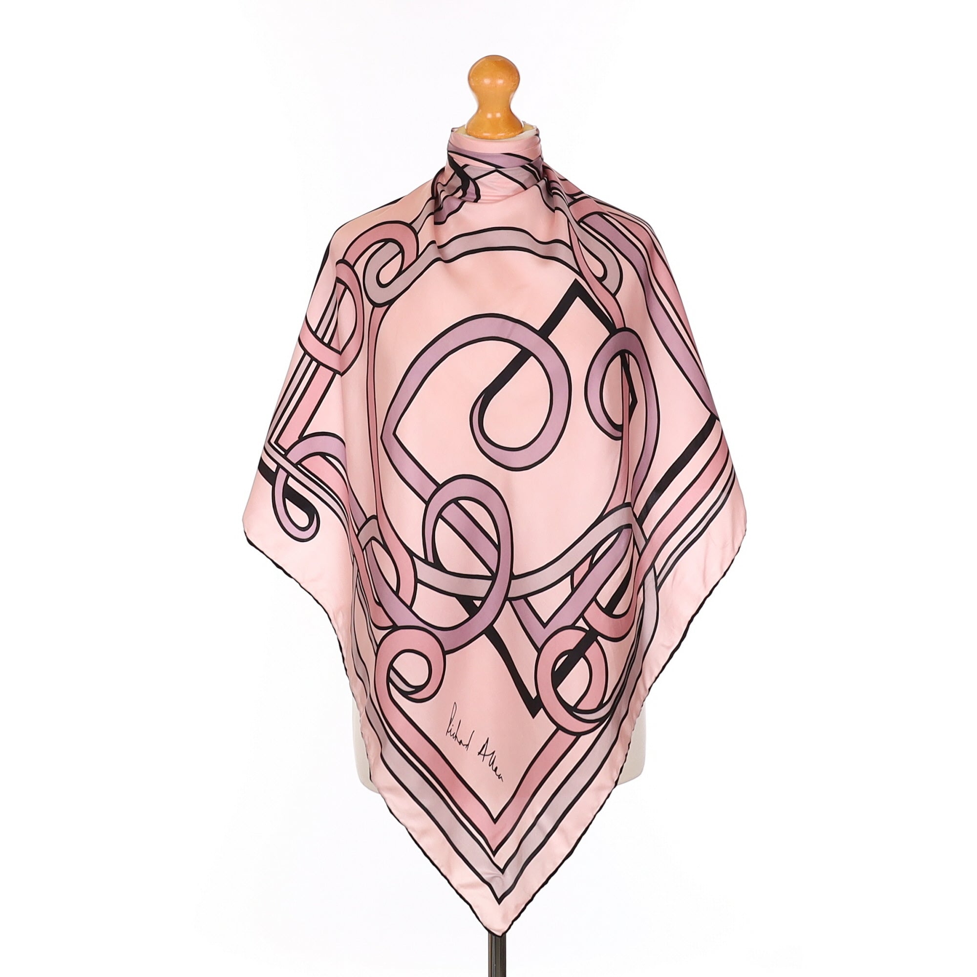 Richard Allan Abstract Vintage Silk Scarf