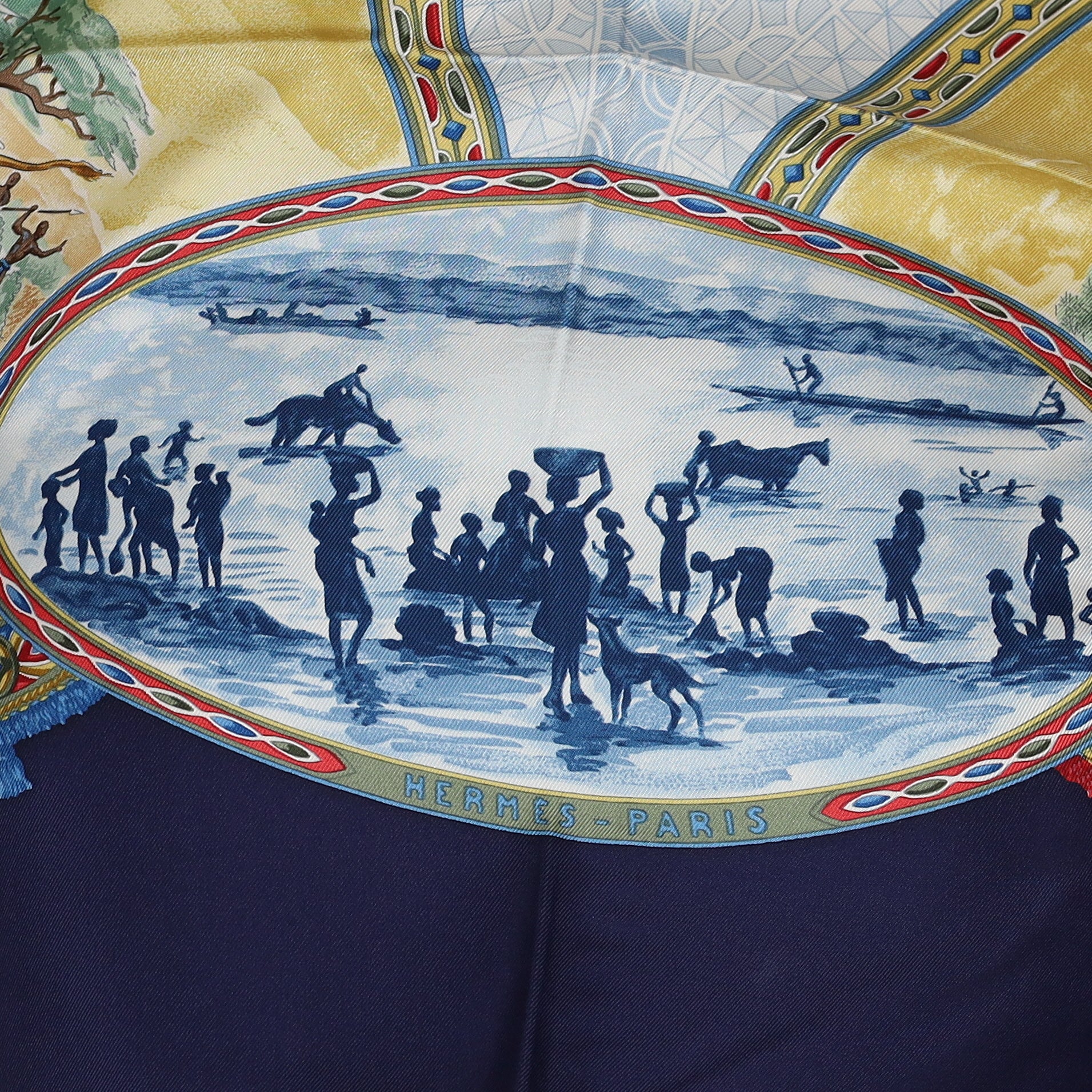 Brand New Boxed Hermès Cavaliers Peuls Silk Scarf