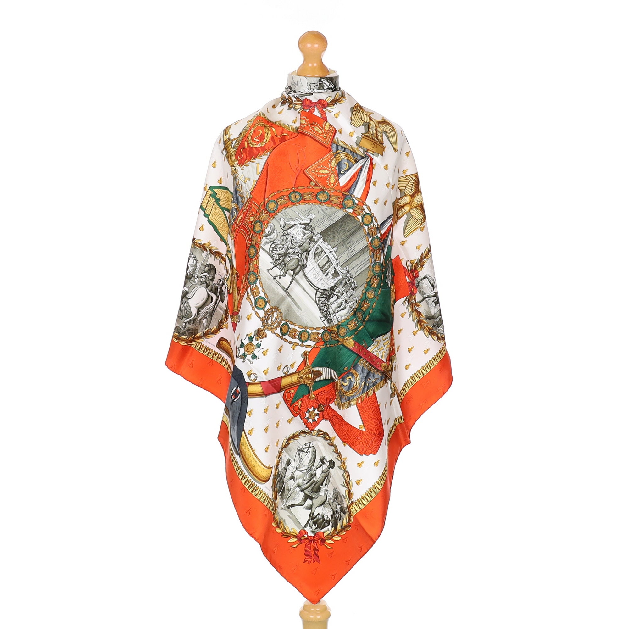 Brand New Boxed Hermès Napolèon Silk Scarf