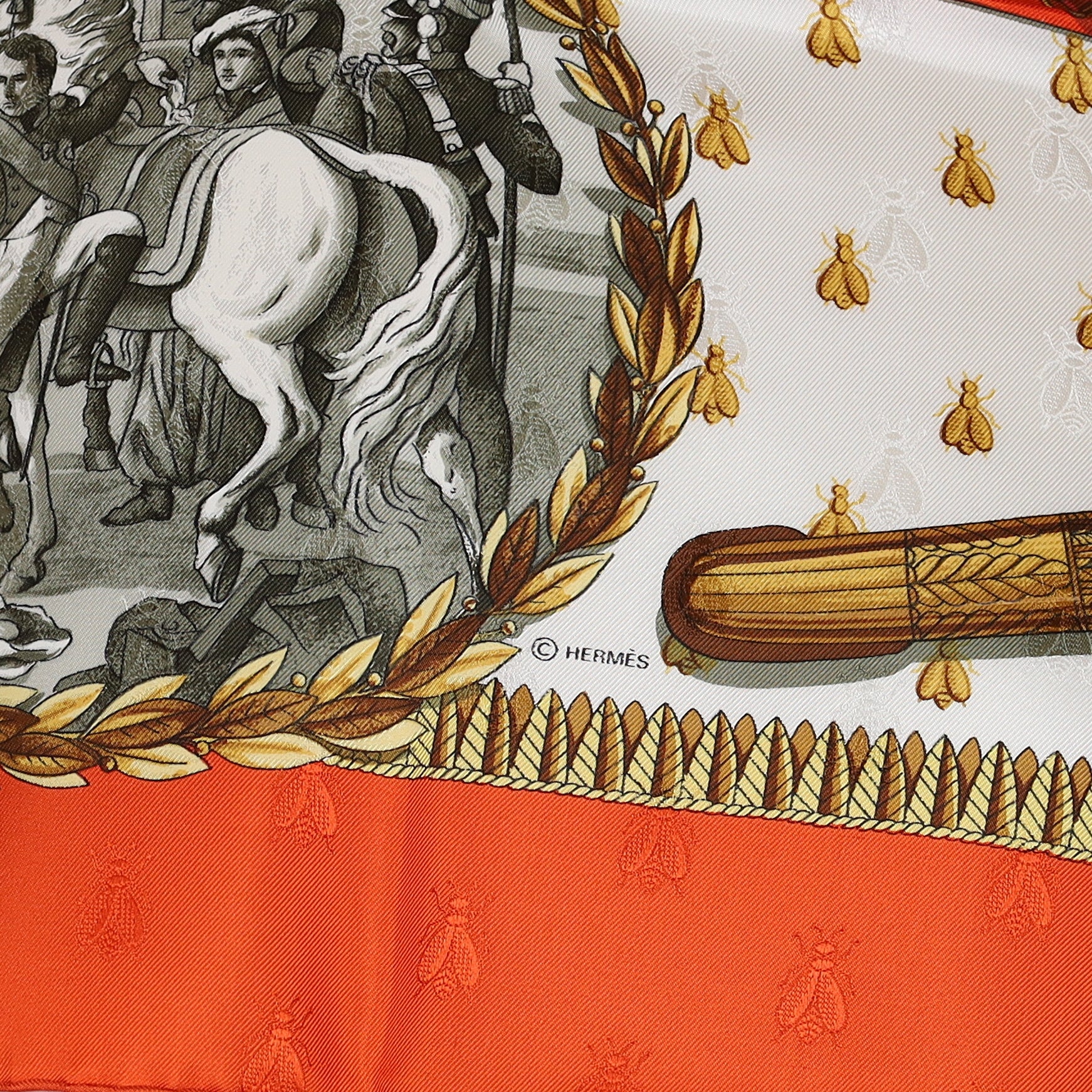 Brand New Boxed Hermès Napolèon Silk Scarf