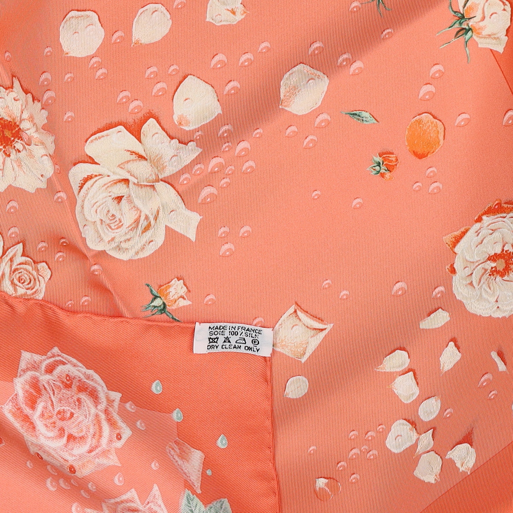 Brand New Boxed Hermès 42 La Rosée Silk Scarf