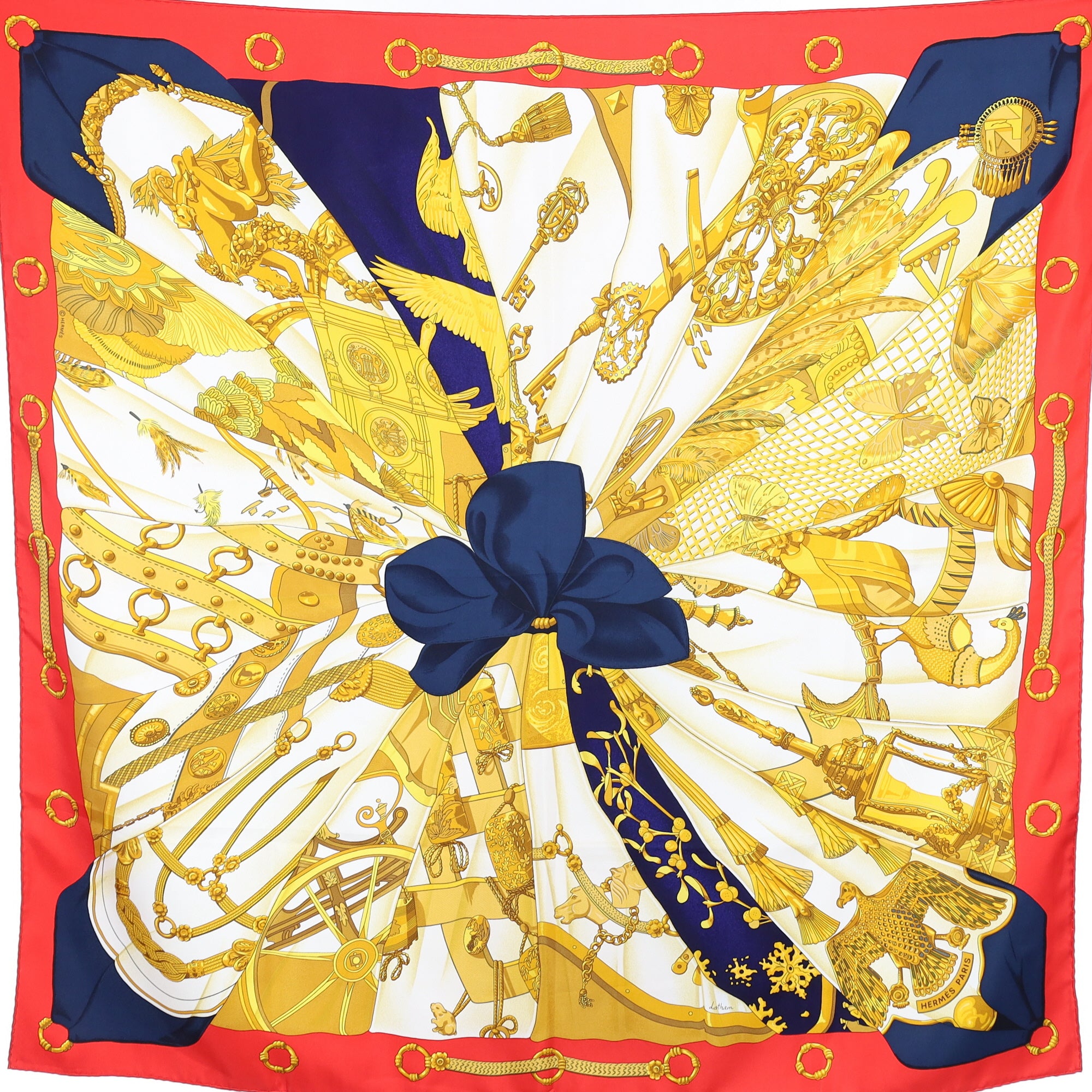 Pristine Hermès Soleil de Soie Silk Scarf