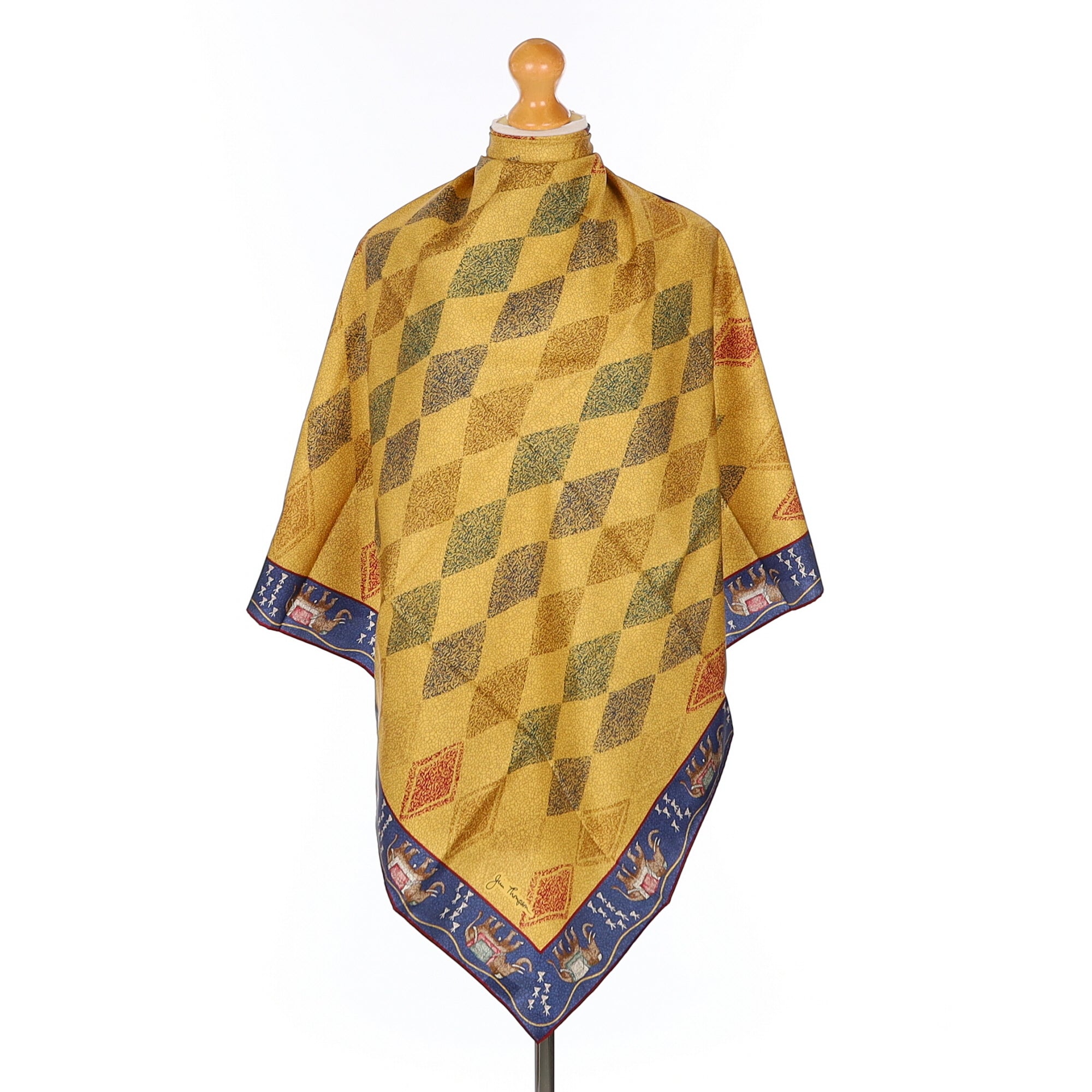 Jim Thompson Diamond Pattern Silk Scarf