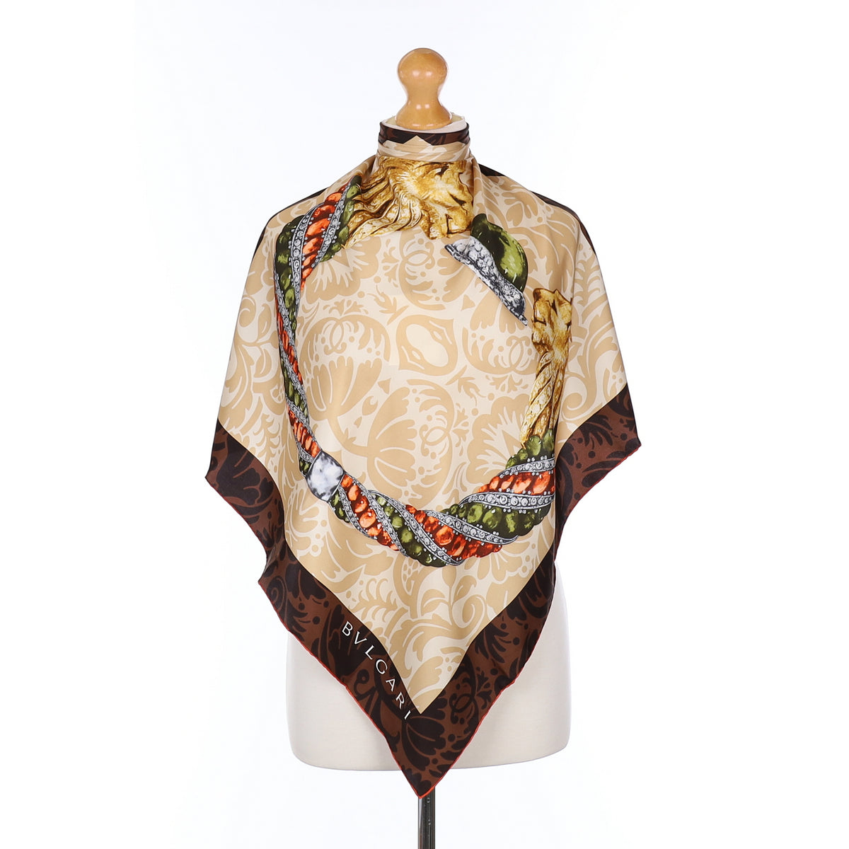 Brand New Bvlgari Silk Scarf