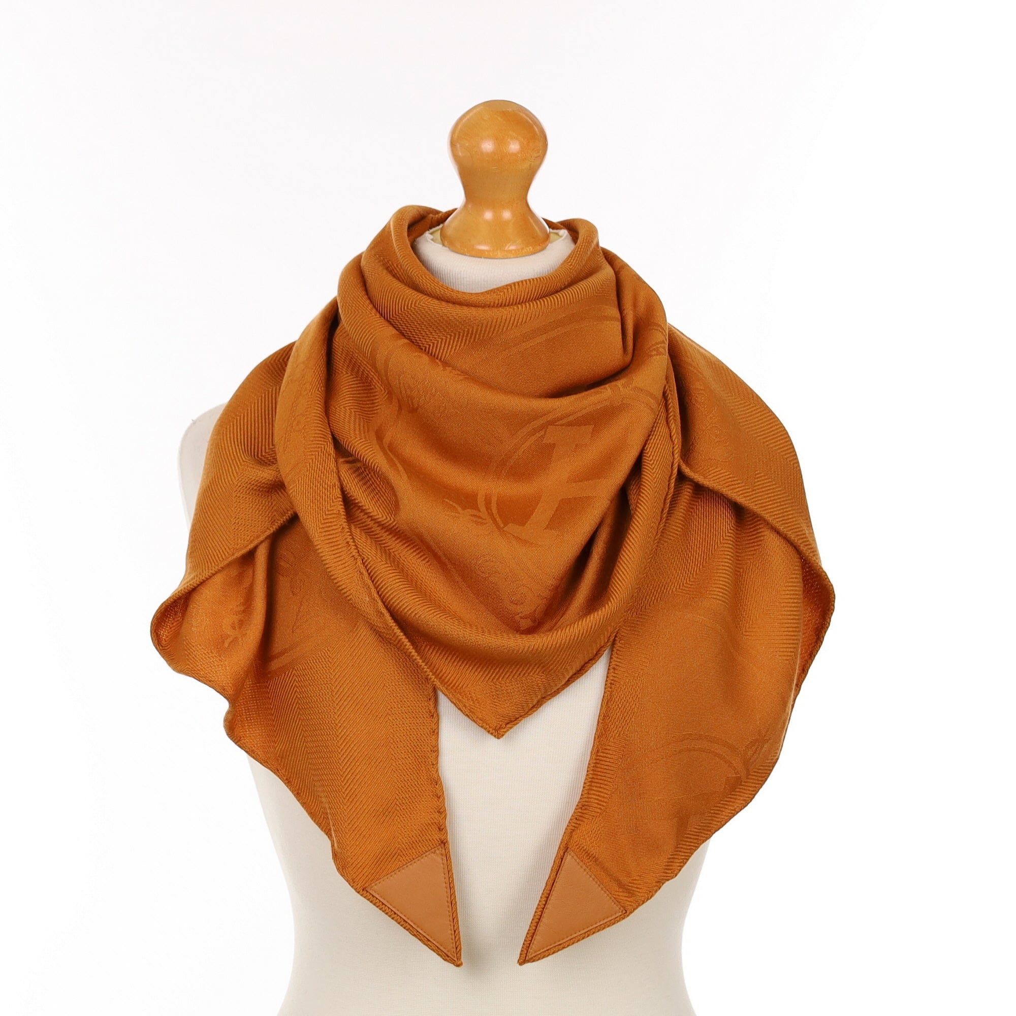 Boxed Hermès Libris Losange Cashmere and Silk Scarf