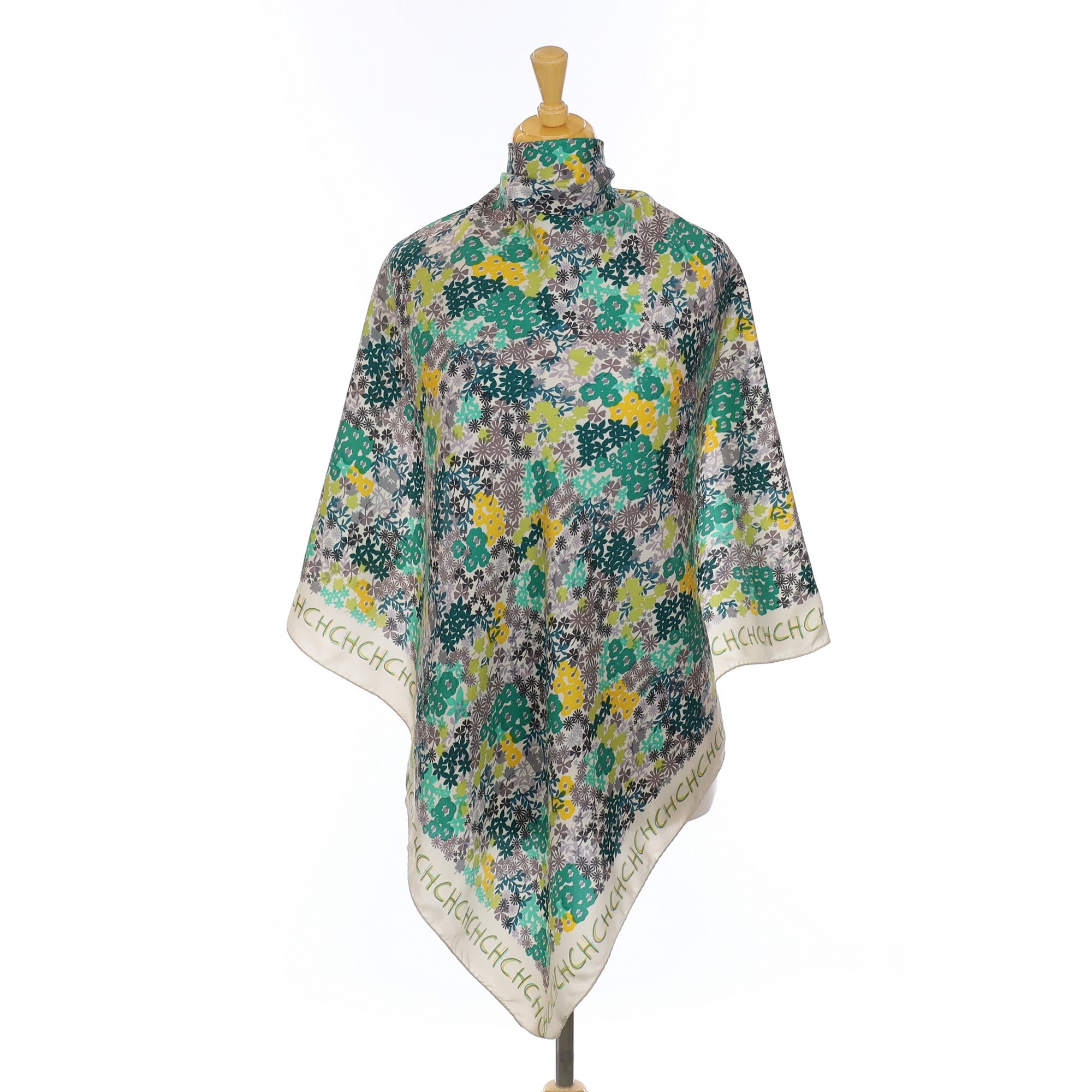 Caroline Herrera Floral Silk Scarf