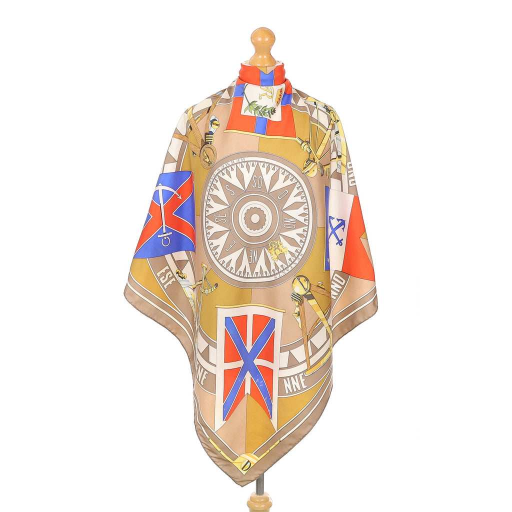 Hermès Sextants Silk Scarf