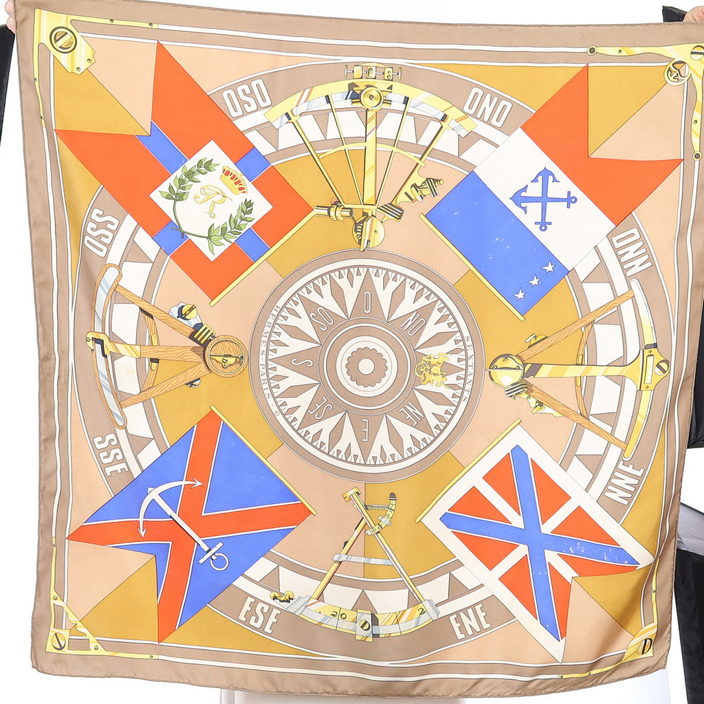 Hermès Sextants Silk Scarf
