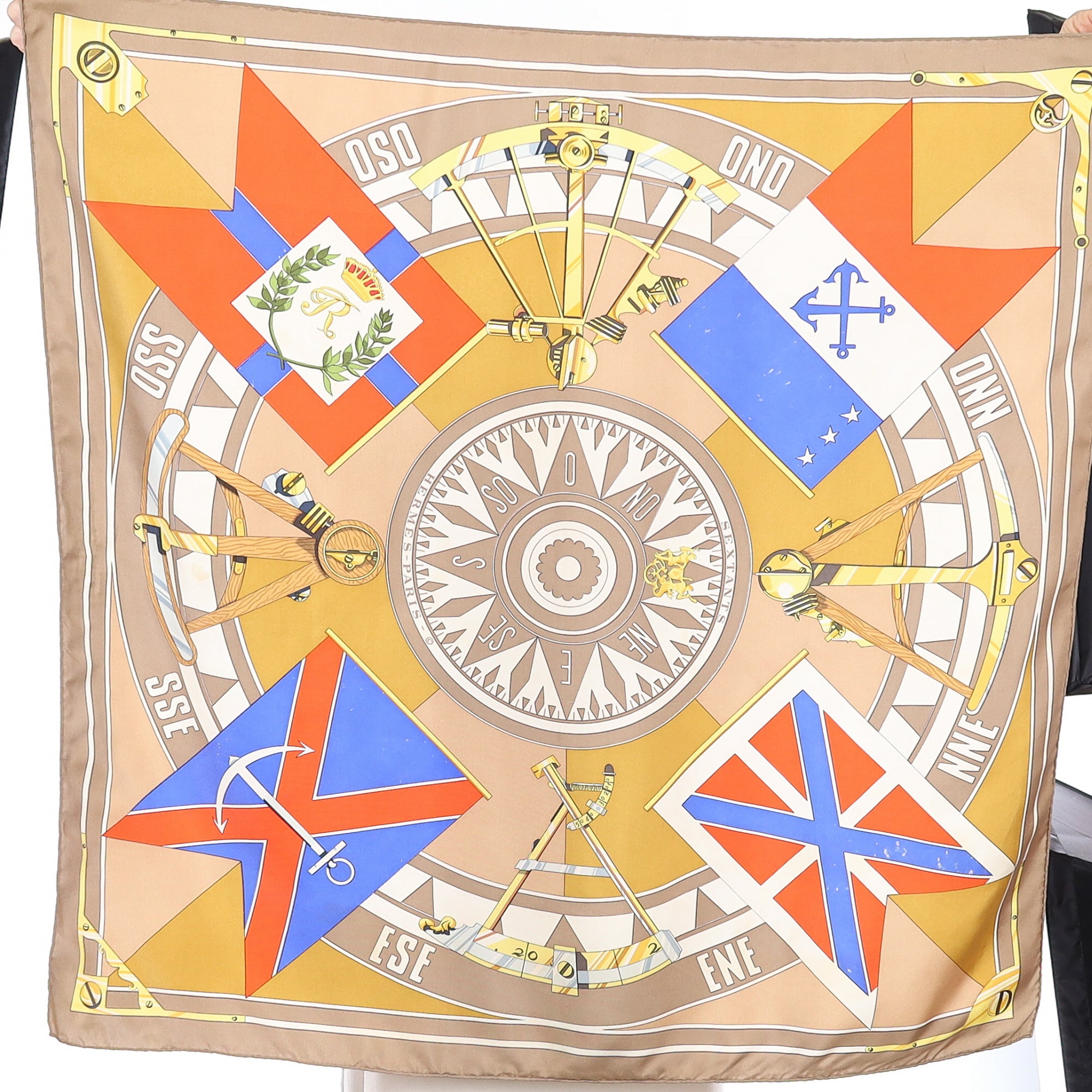 Hermès Sextants Silk Scarf