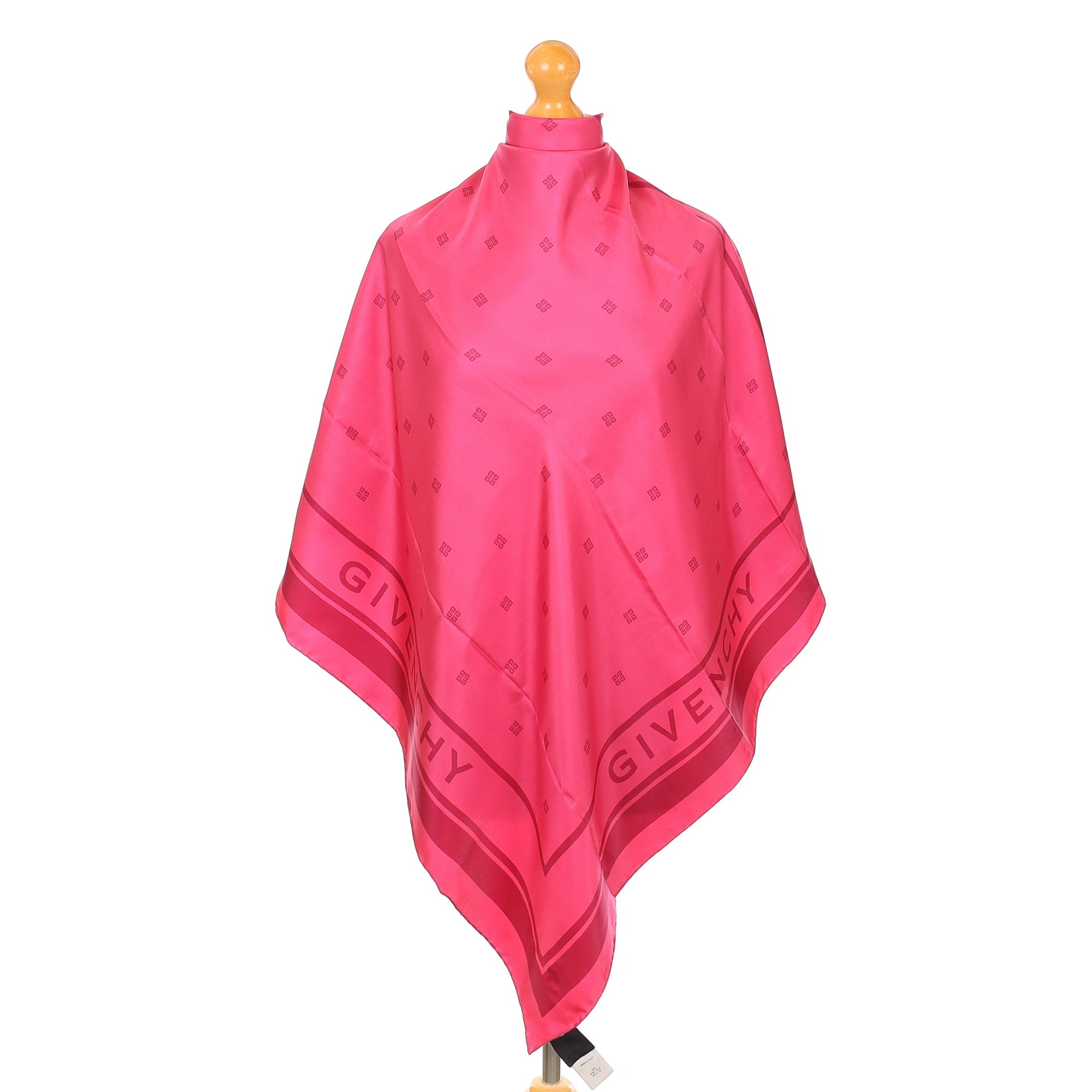 Brand New Givenchy Pink Logo Silk Scarf