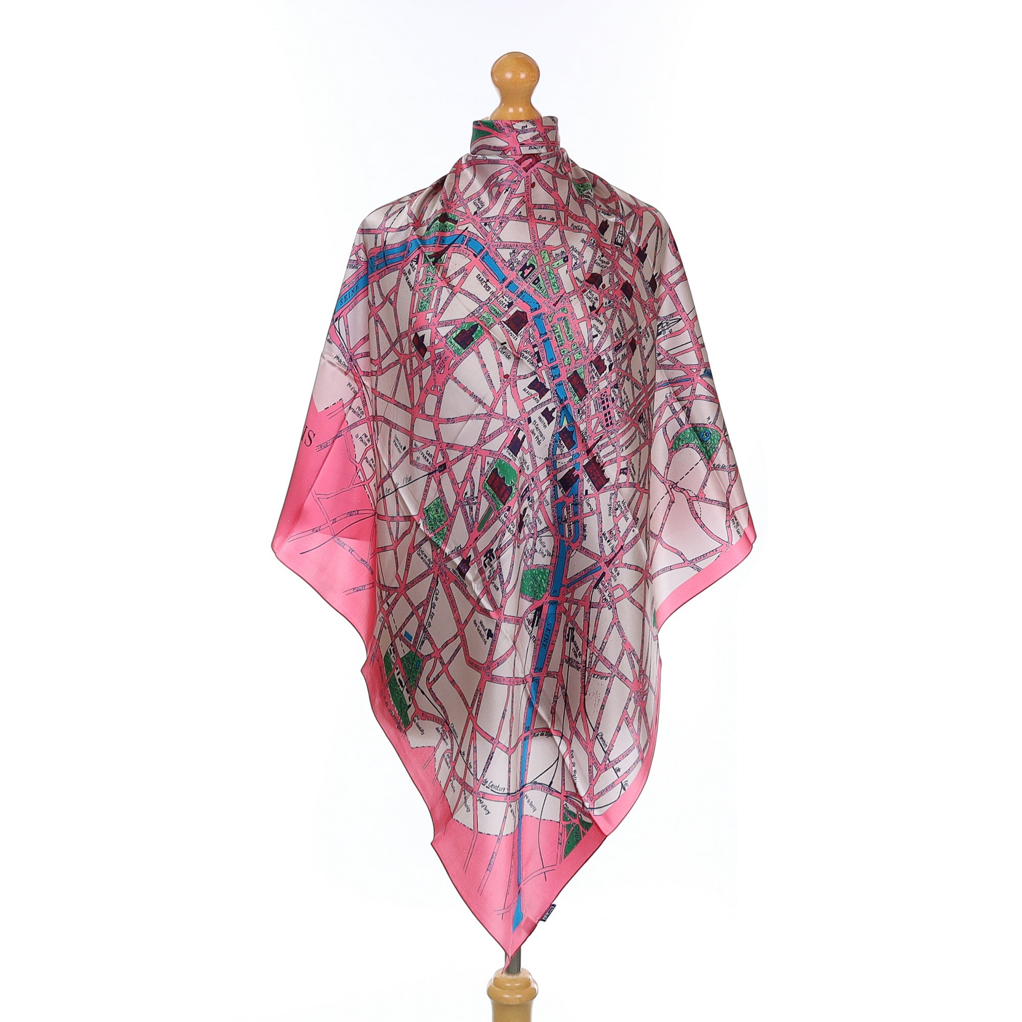 Brand New Paris Map Silk Scarf