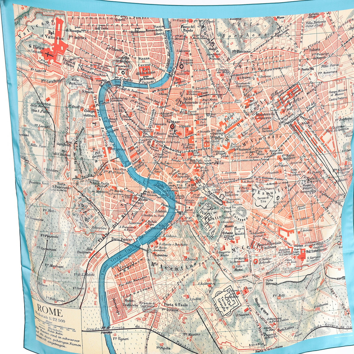 Brand New Rome Map Silk Scarf