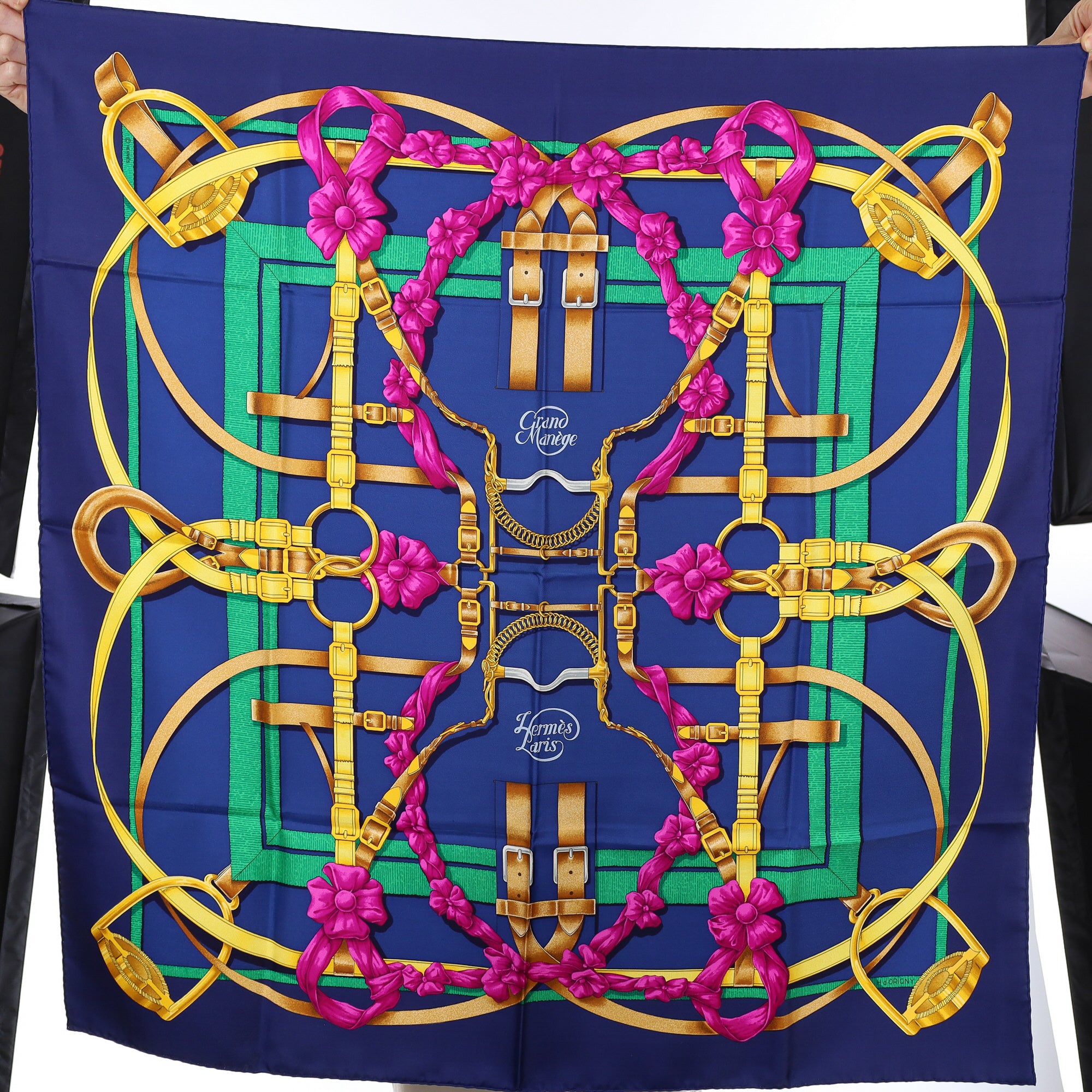 Brand New Boxed Hermès Grand Manège Silk Scarf