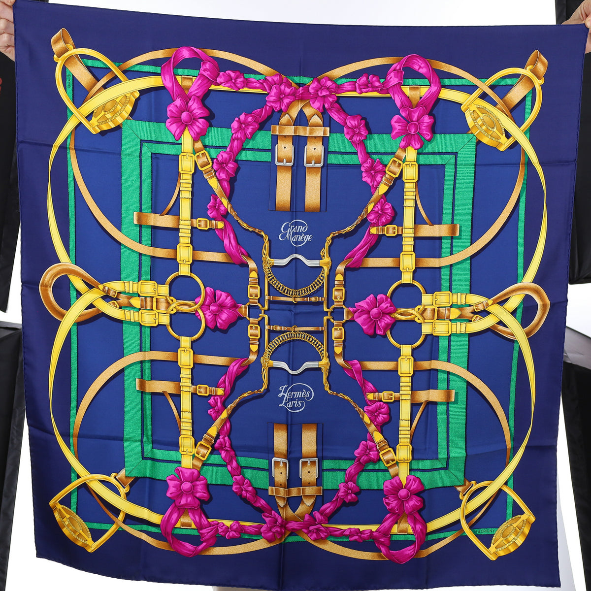 Brand New Boxed Hermès Grand Manège Silk Scarf