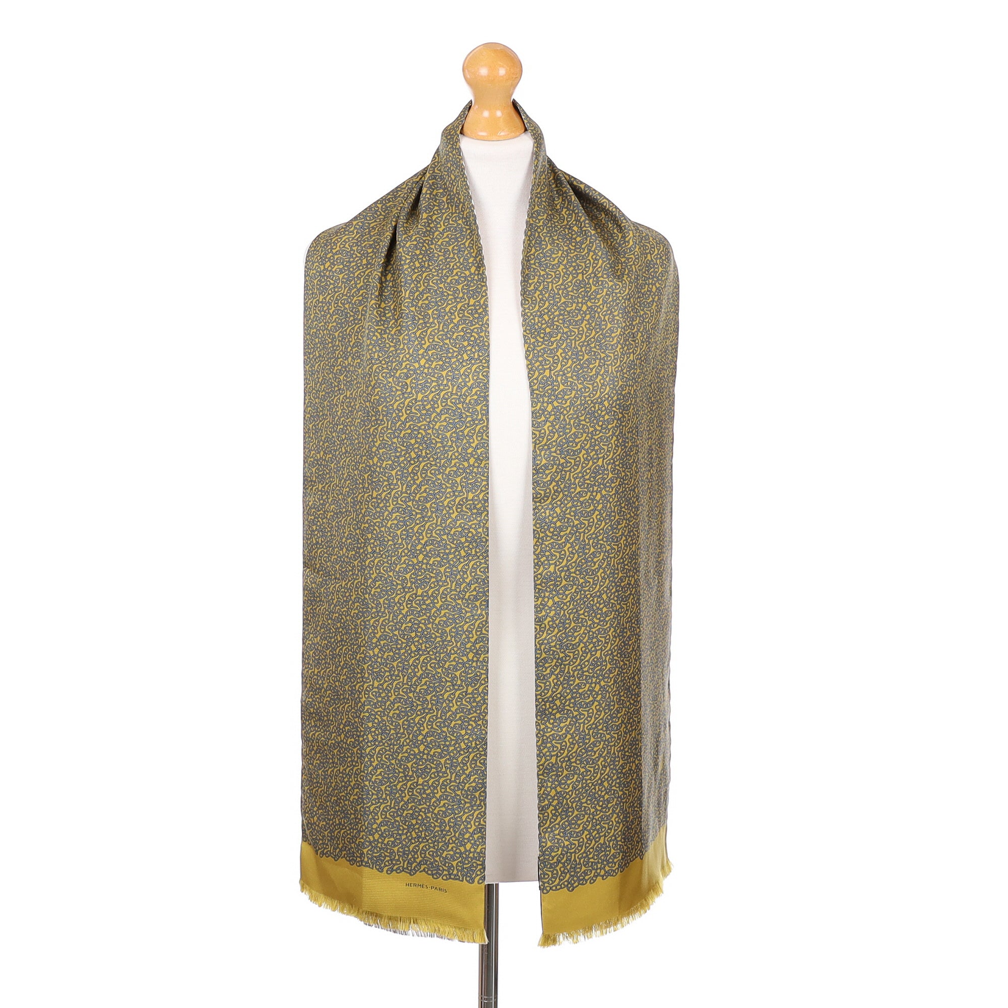 Pristine Hermès Double Faced Long Silk Scarf