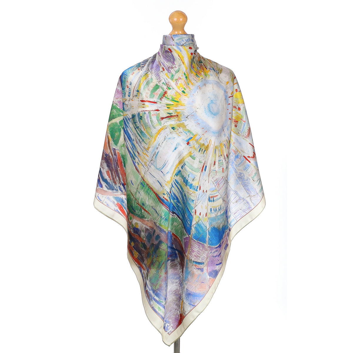 Brand New Abstract Sunset Silk Scarf