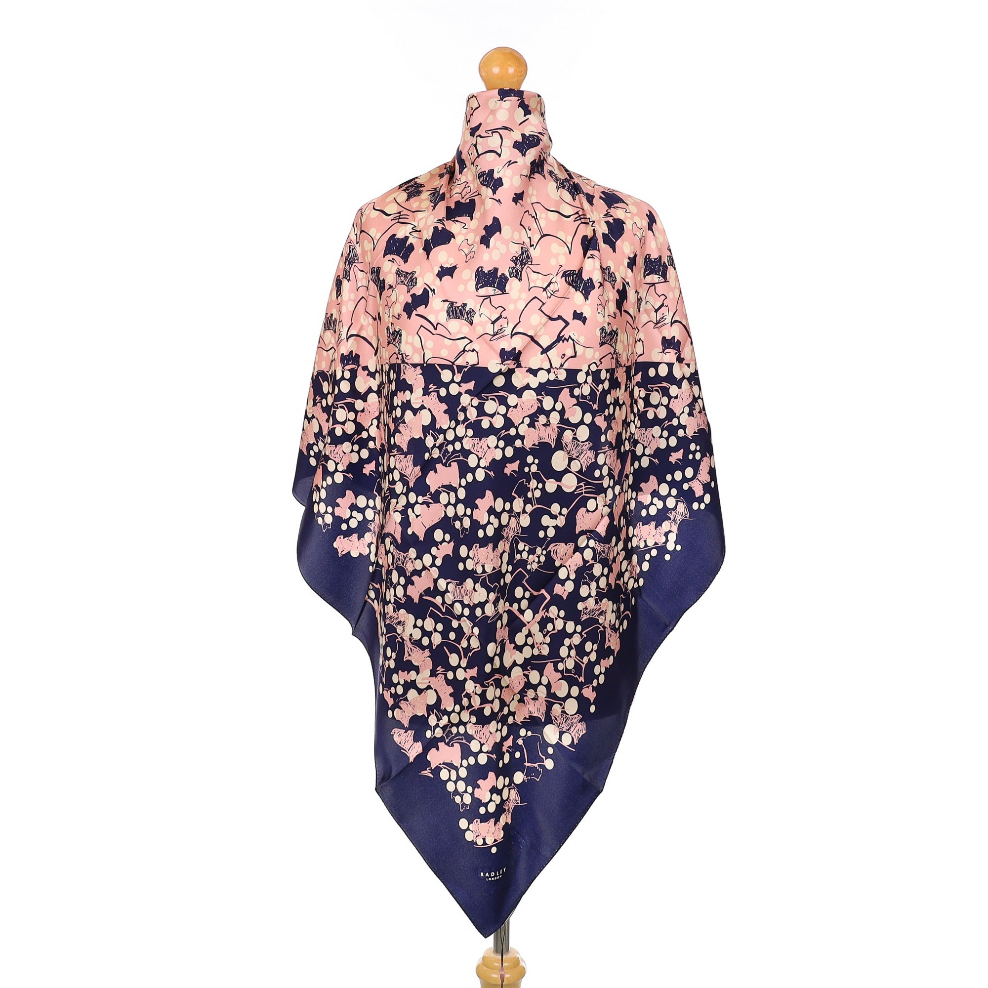 Brand New Boxed Radley Patterned Silk Scarf