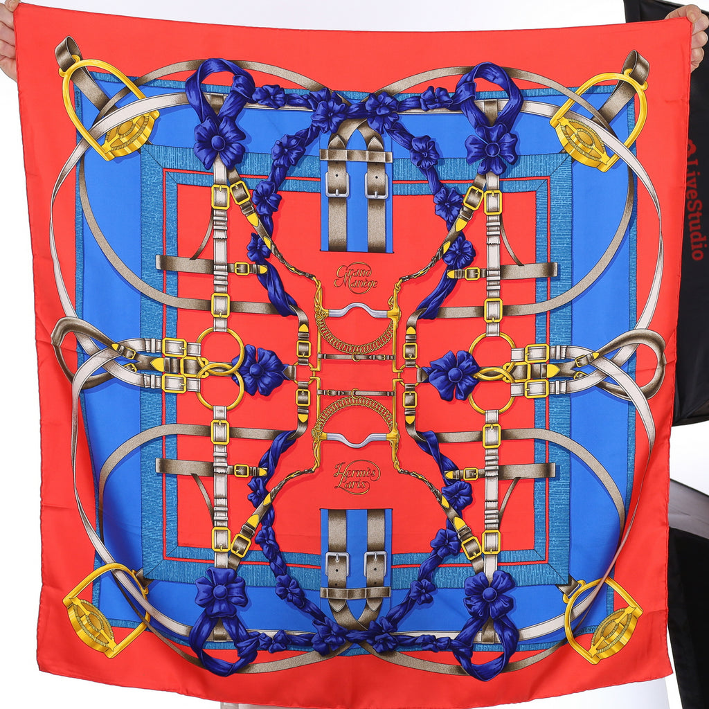 Pristine Hermès Grand Manège Silk Scarf