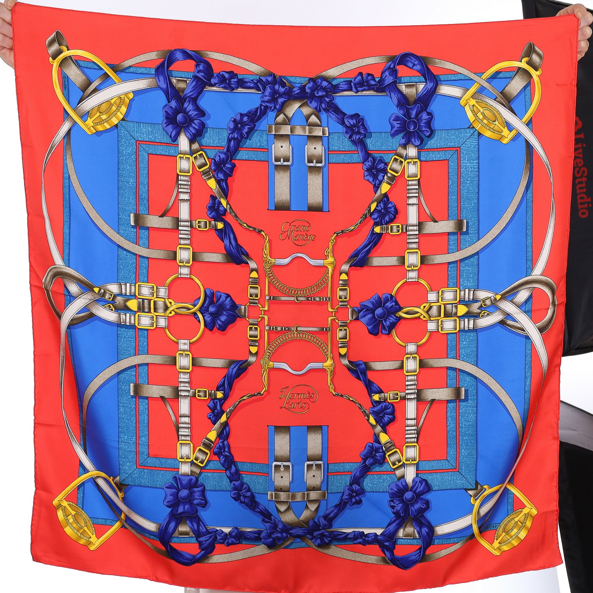 Pristine Hermès Grand Manège Silk Scarf