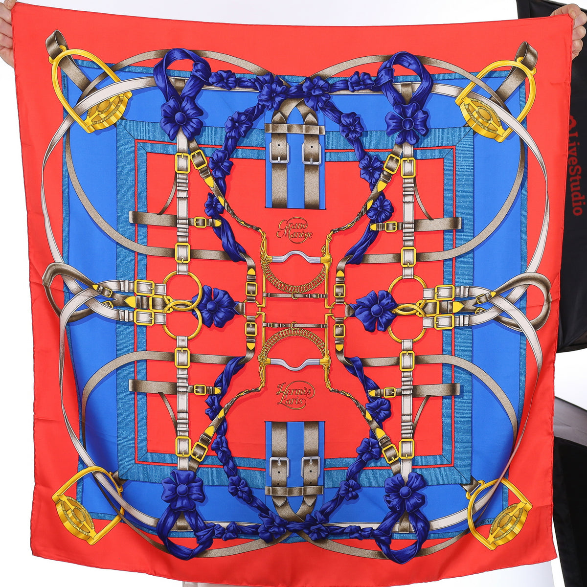 Pristine Hermès Grand Manège Silk Scarf