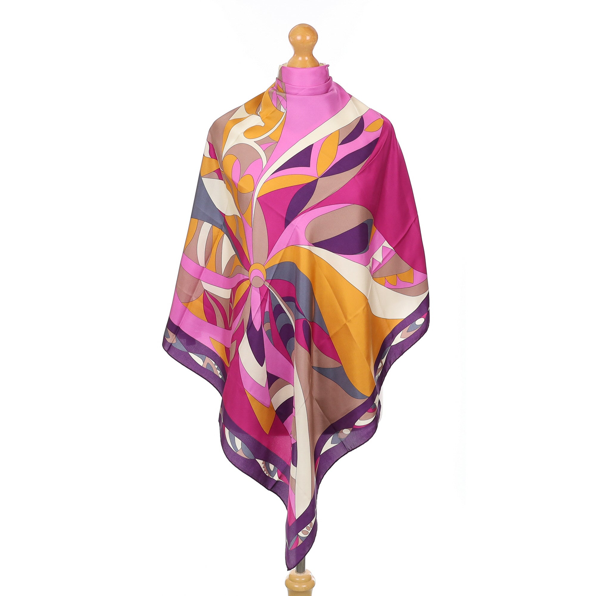 Colourful Abstract Silk Scarf