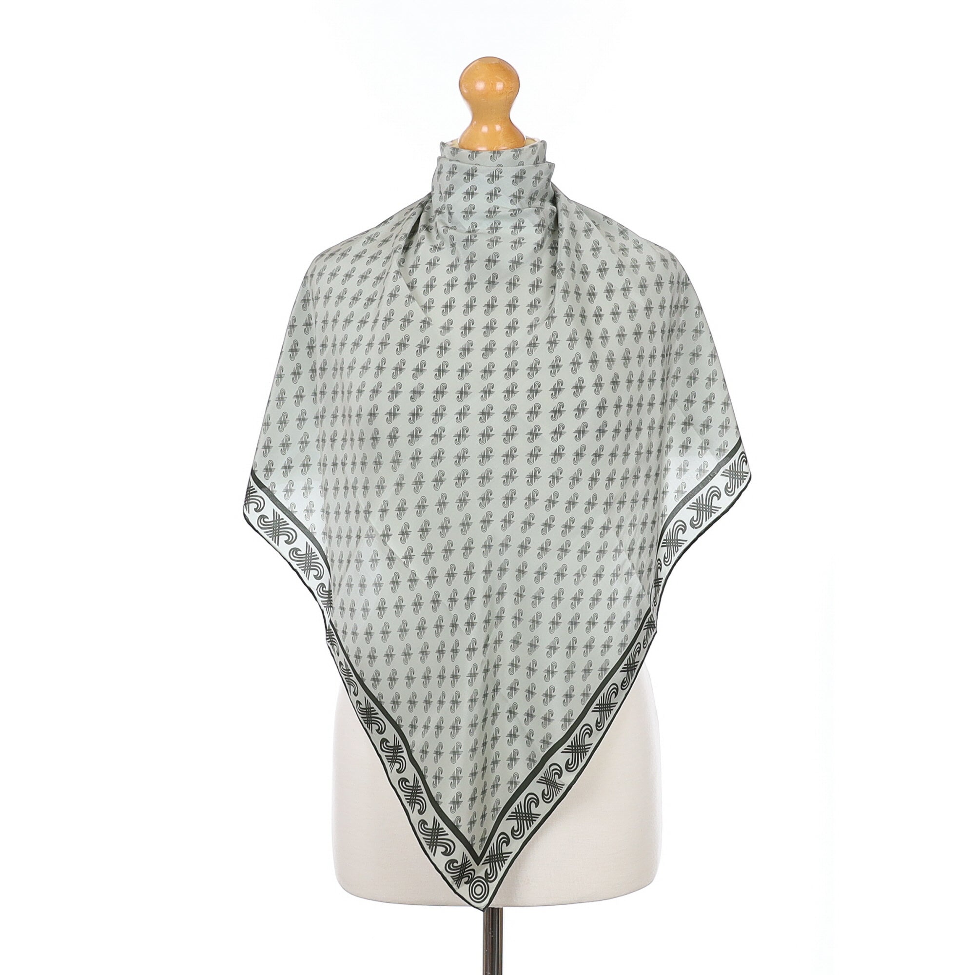 1970s Jaeger Patterned Vintage Silk Scarf