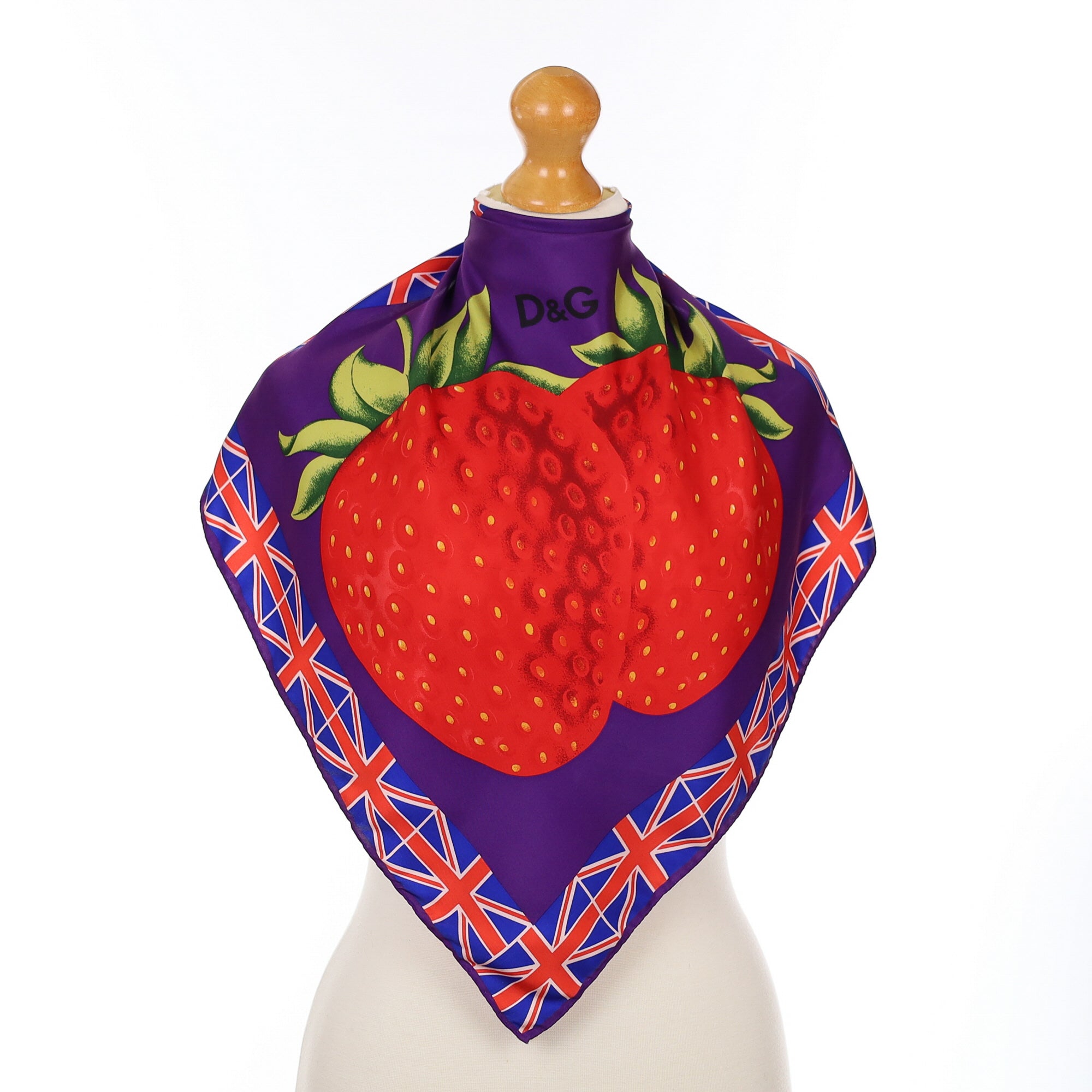 Dolce & Gabbana Strawberry Design Silk Scarf