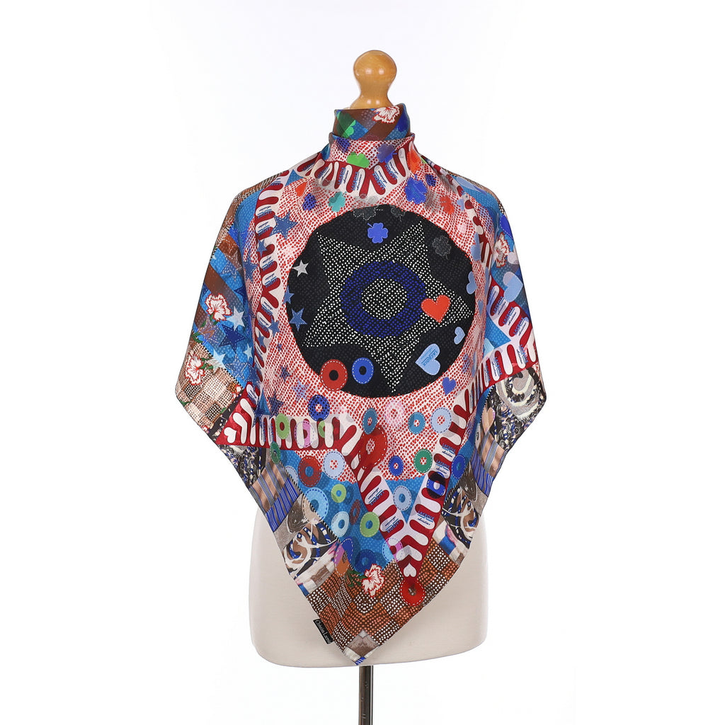 Christian Lacroix Abstract Star Silk Scarf