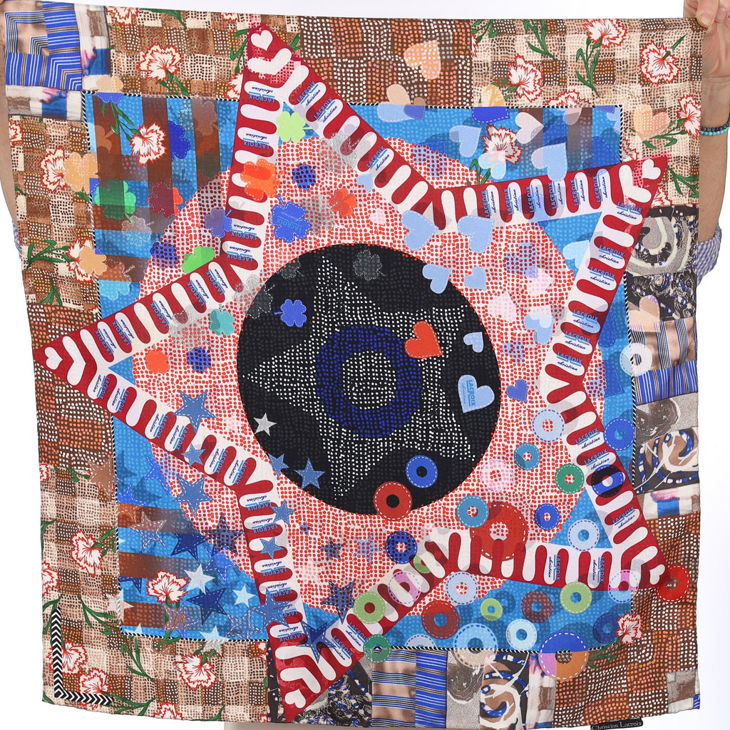 Christian Lacroix Abstract Star Silk Scarf