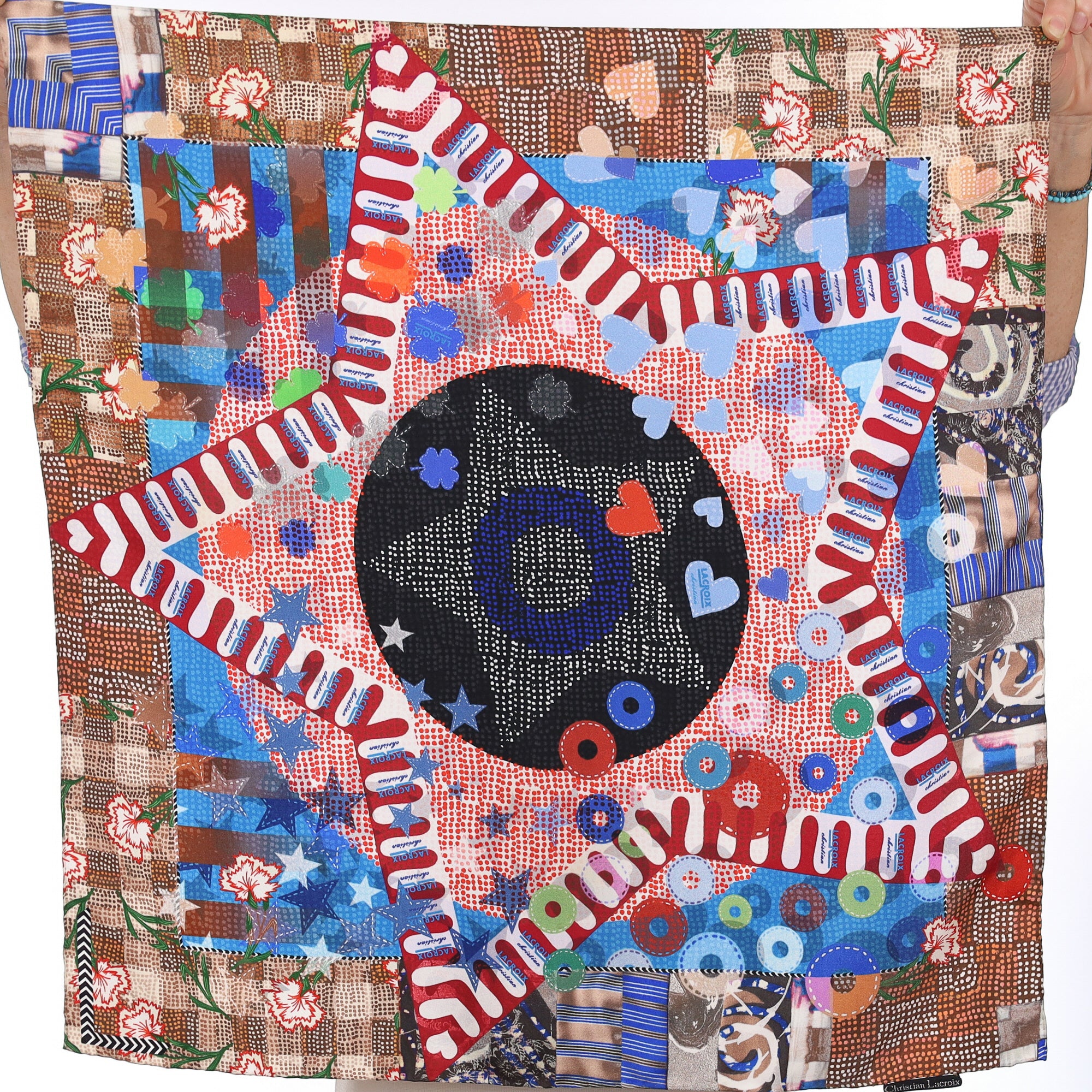 Christian Lacroix Abstract Star Silk Scarf