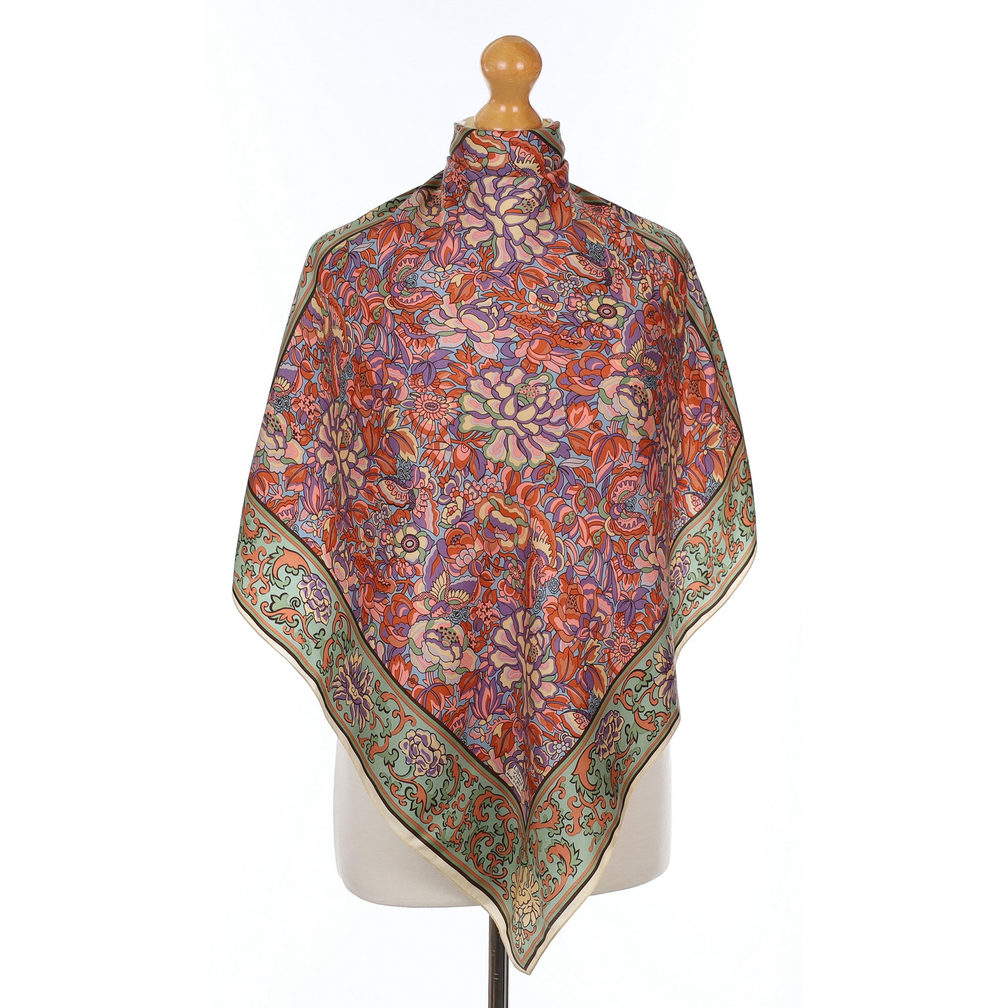 Liberty Colourful Floral Silk Scarf