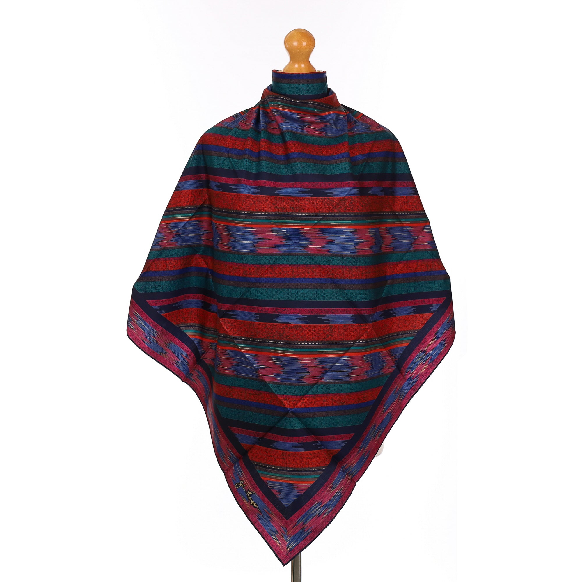 Jim Thompson Colourful Stripe Silk Scarf