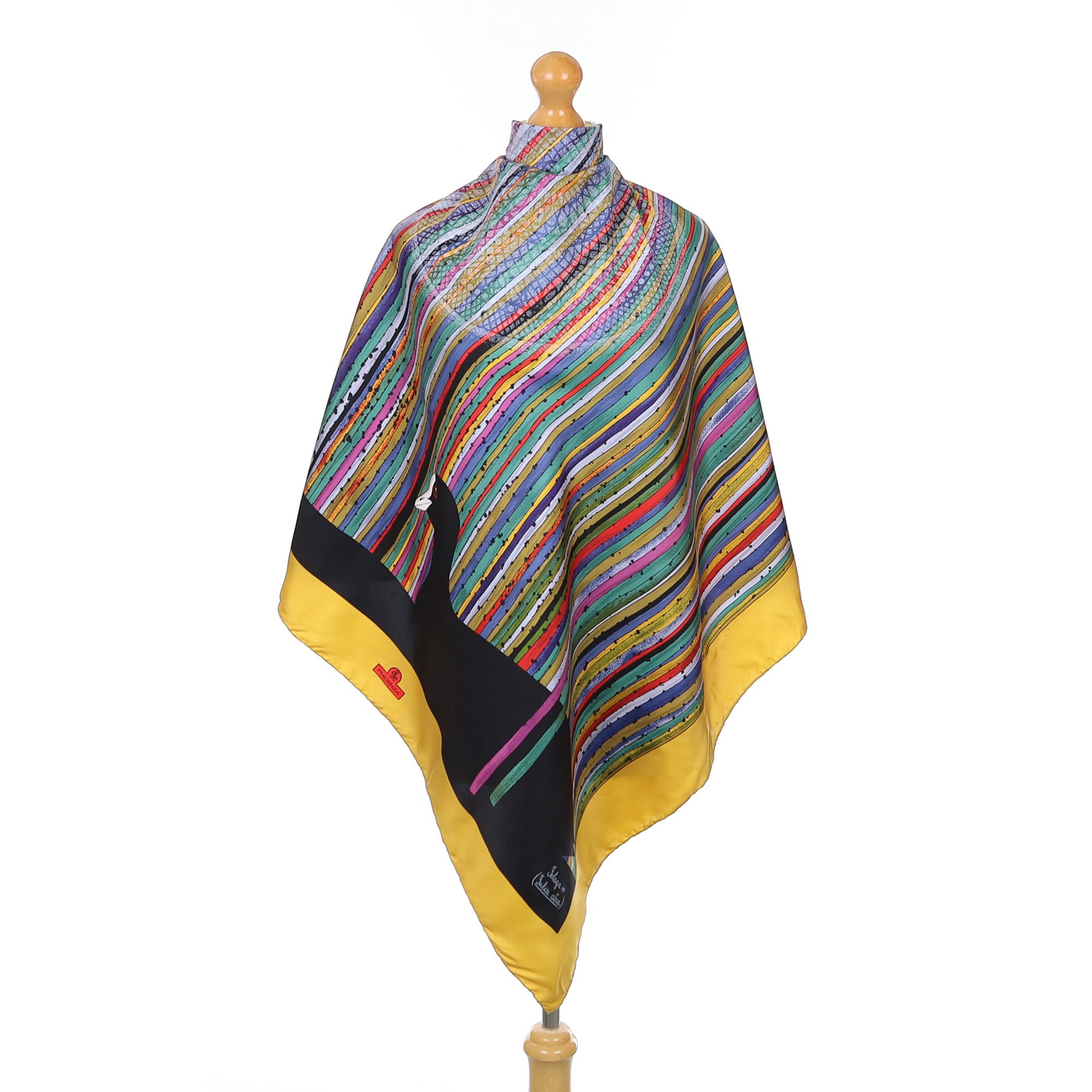 Colourful Stripe Silk Scarf