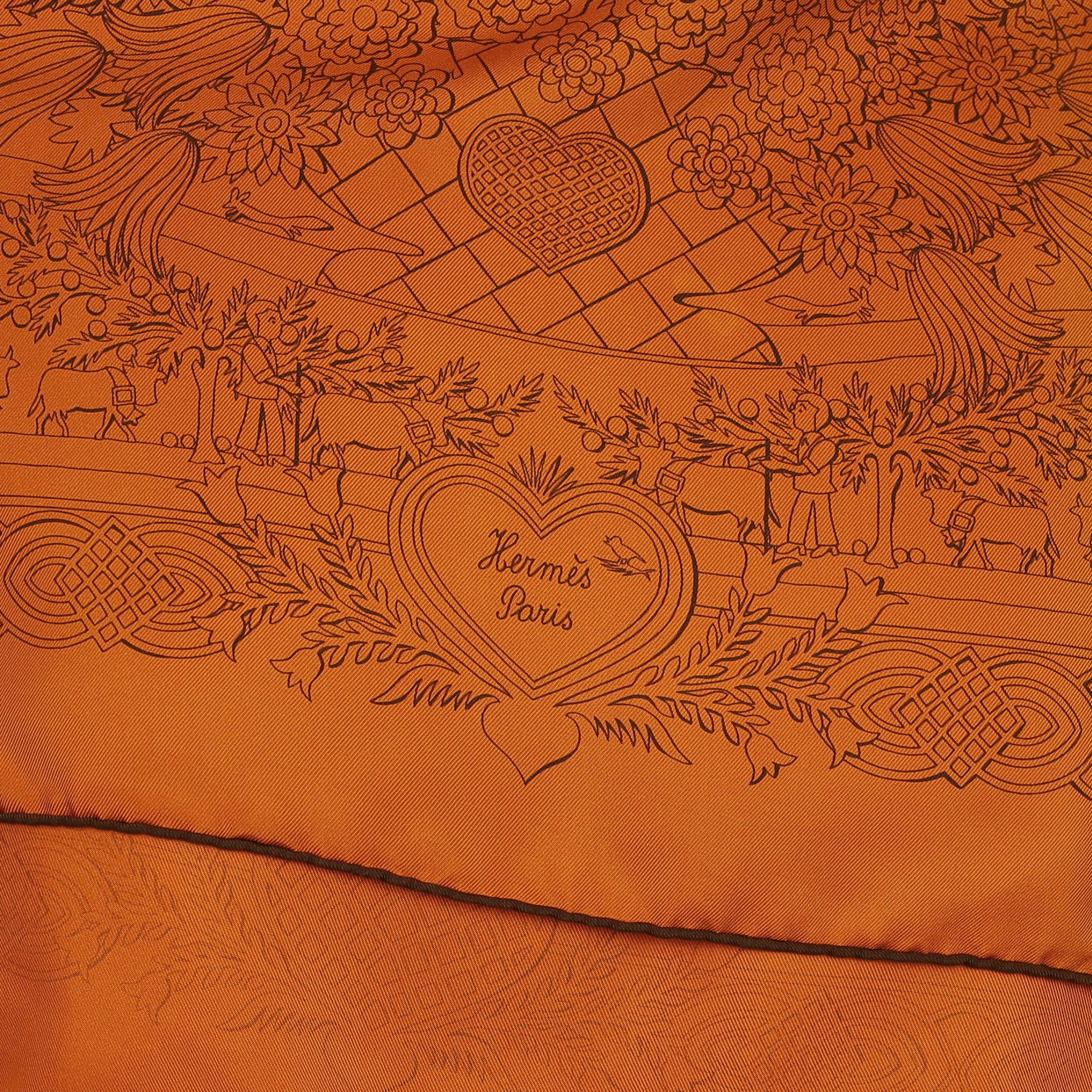 Hermès Découpages Silk Scarf Quite Rare
