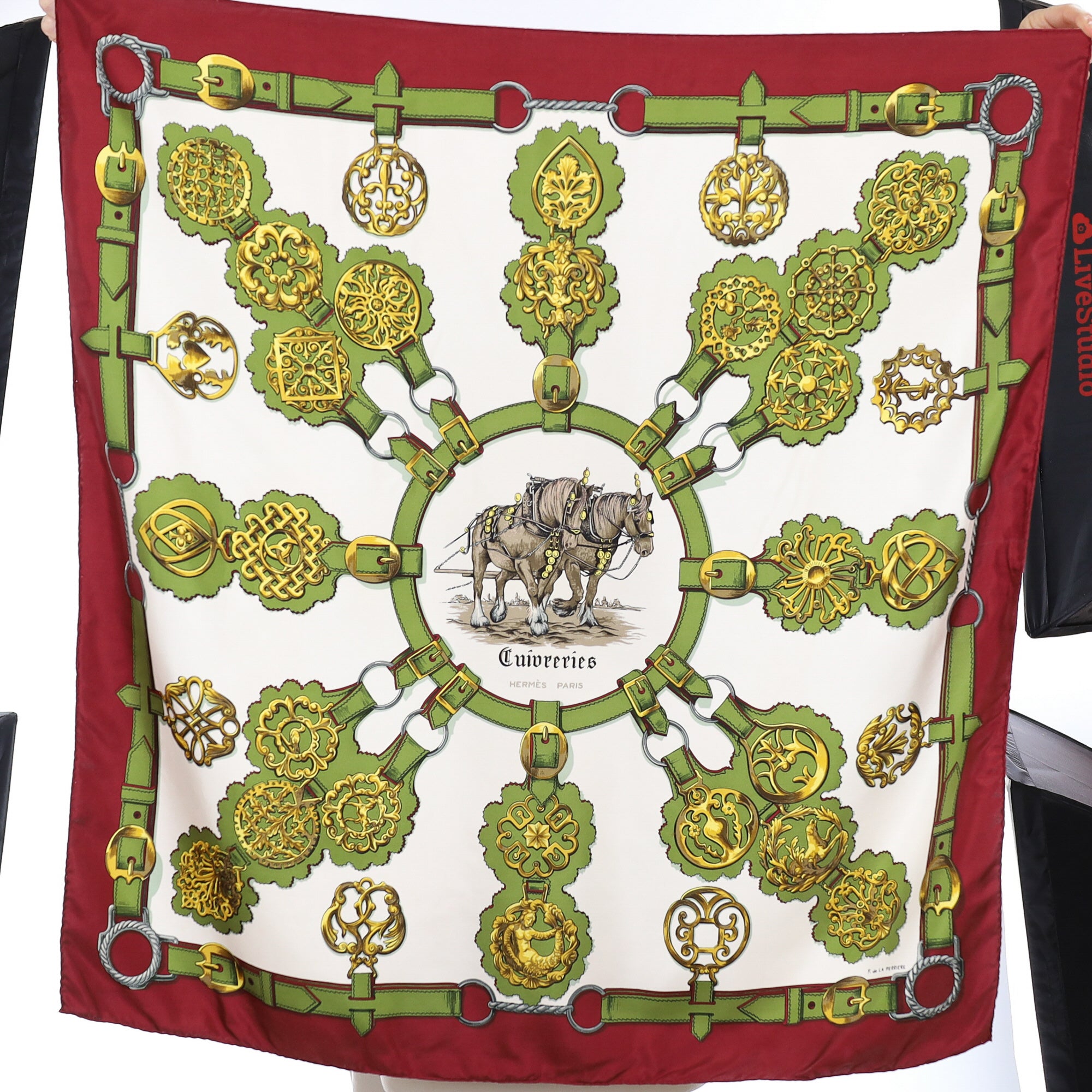 Hermès Cuiveeries Silk Scarf