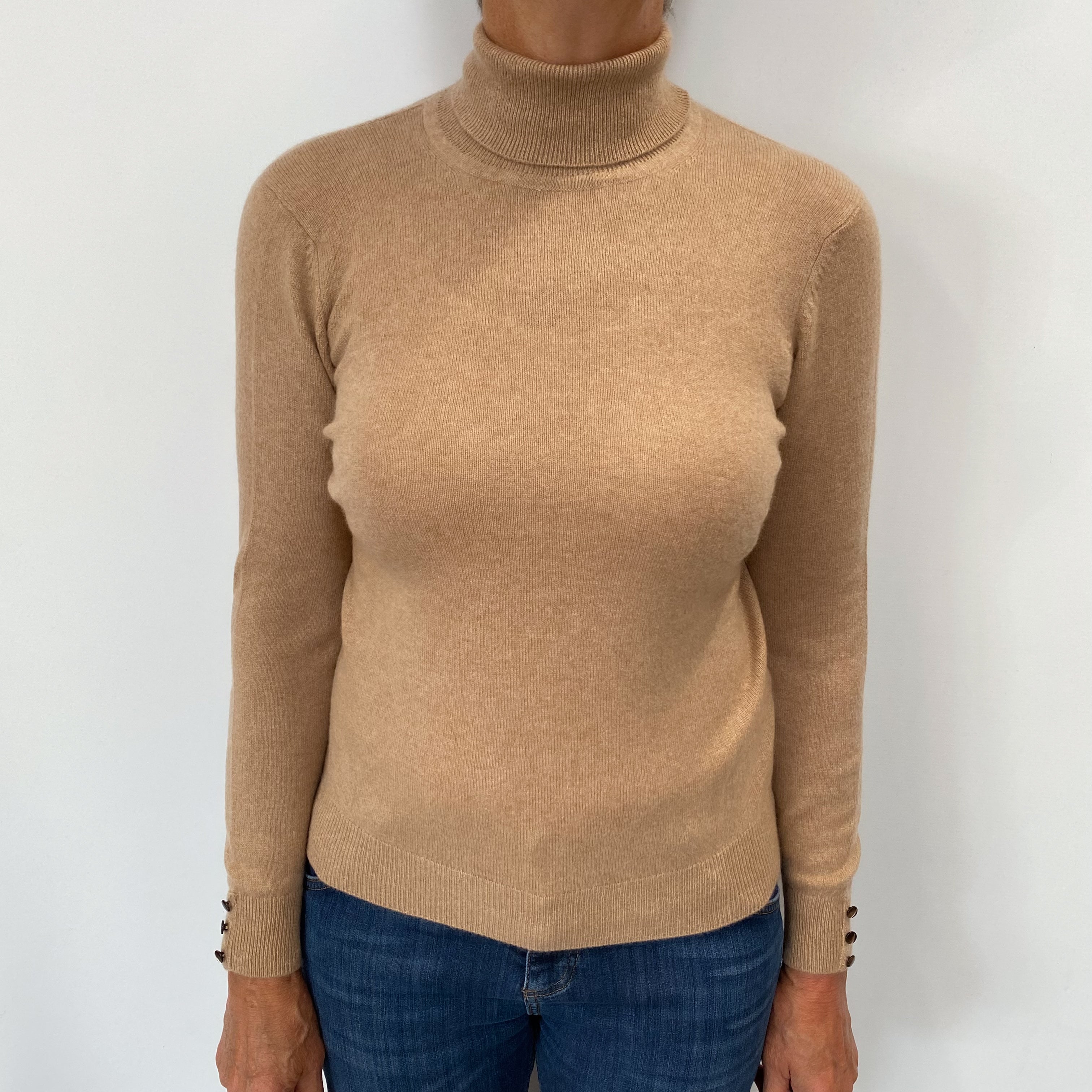 Cashmere Polo Neck Jumper Medium