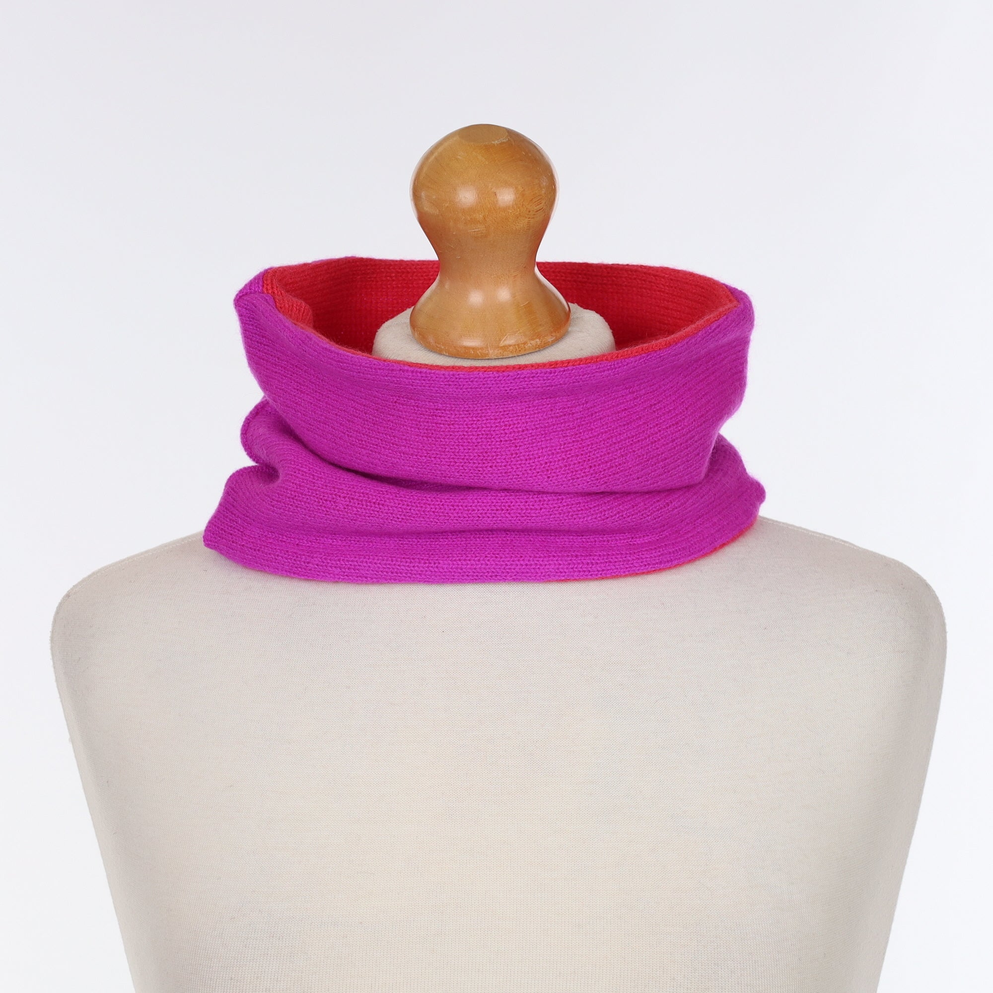 Neon Magenta & Strawberry Pink Neck Warmer