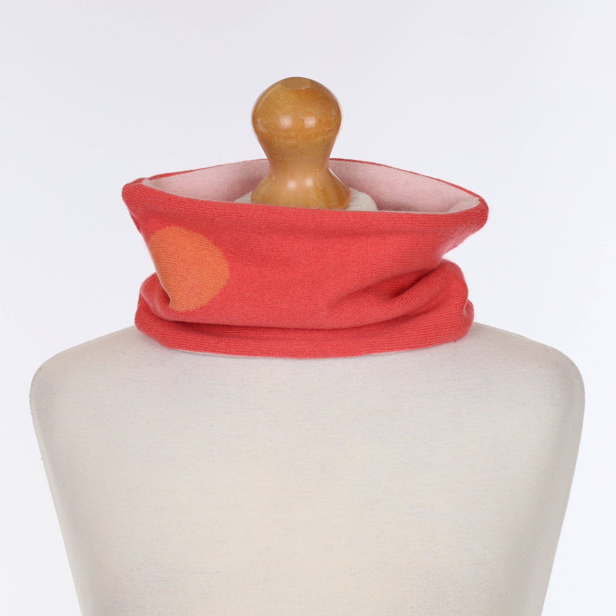 Coral Spotted & Ice Pink Neck Warmer