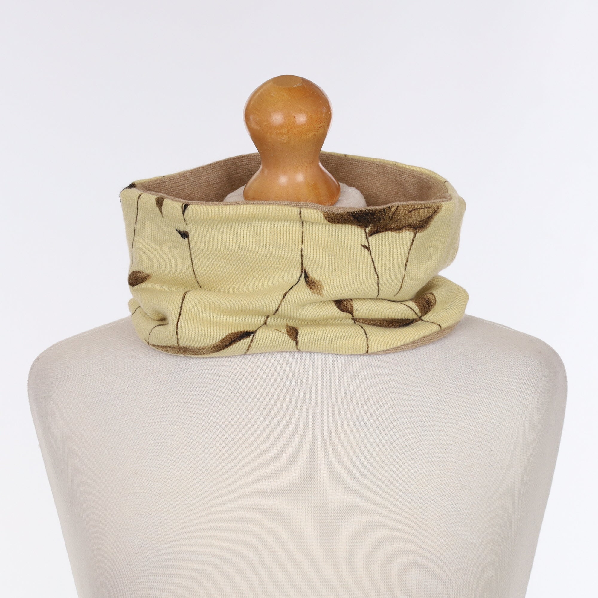 Yellow Floral and Fawn Neck Warmer