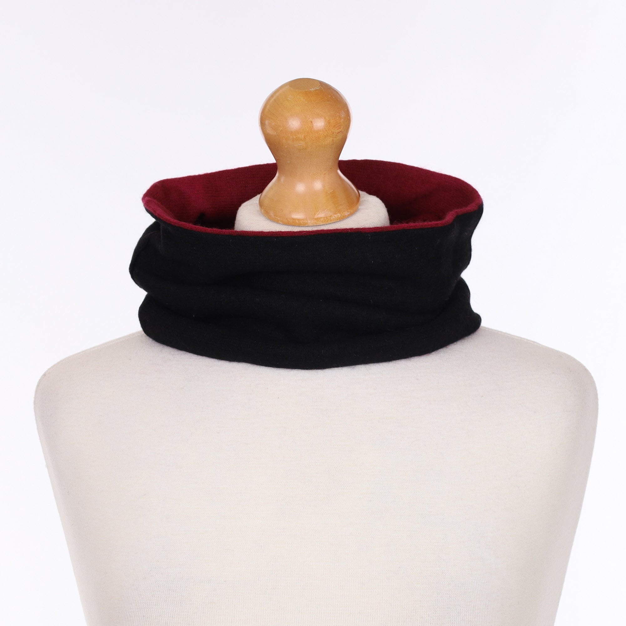 Black & Burgundy Neck Warmer