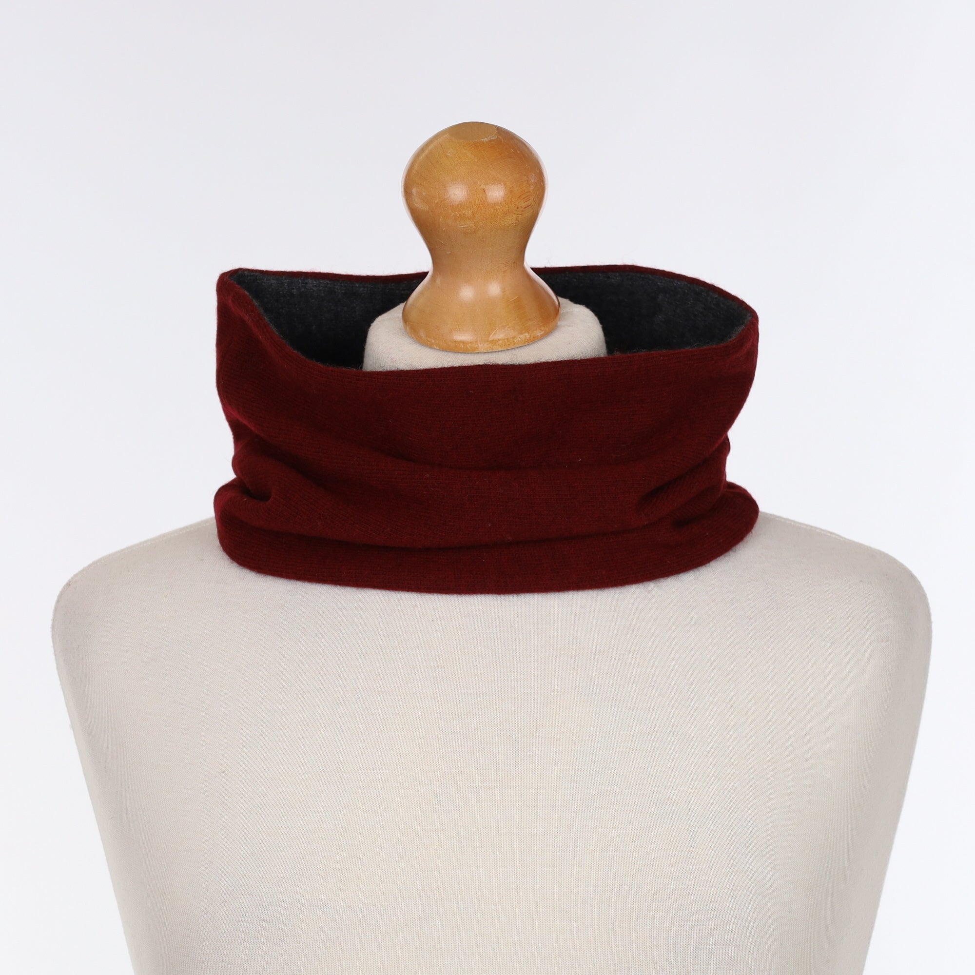 Port Red & Charcoal Neck Warmer