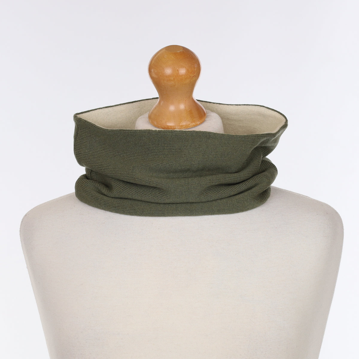 Men’s Khaki Green & Ivory Neck Warmer