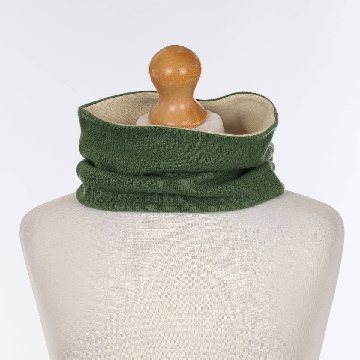 Pine Green & Beige Neck Warmer