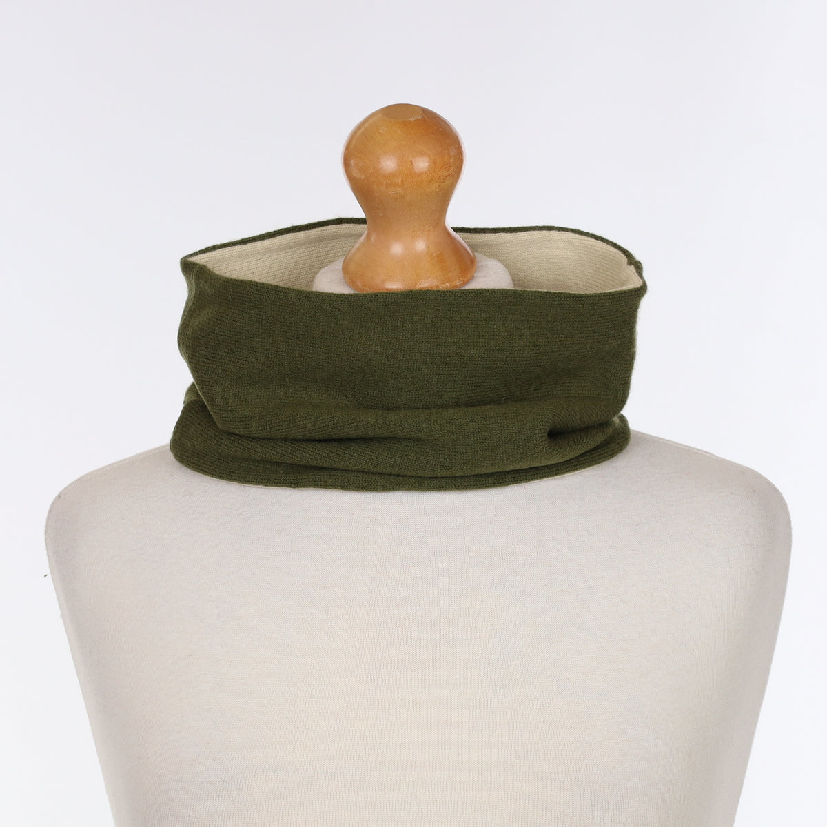 Moss Green & Ivory Neck Warmer