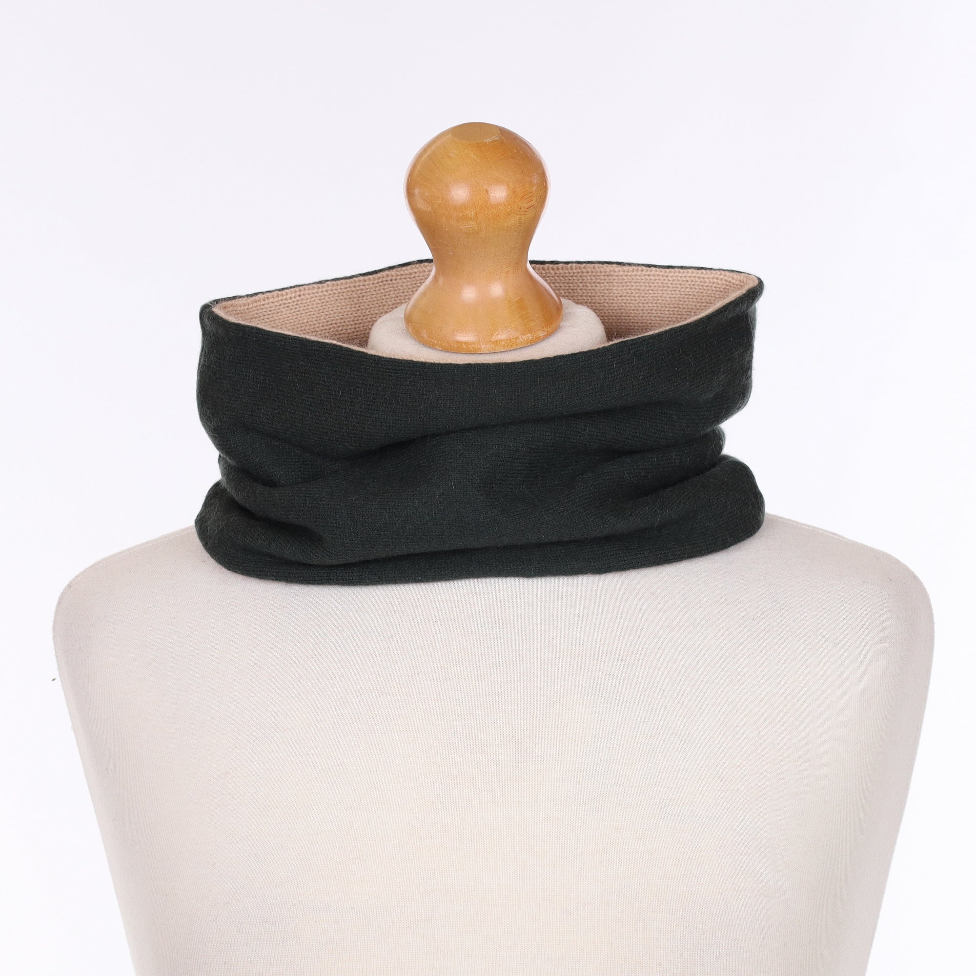 Deep Green & Buff Neck Warmer