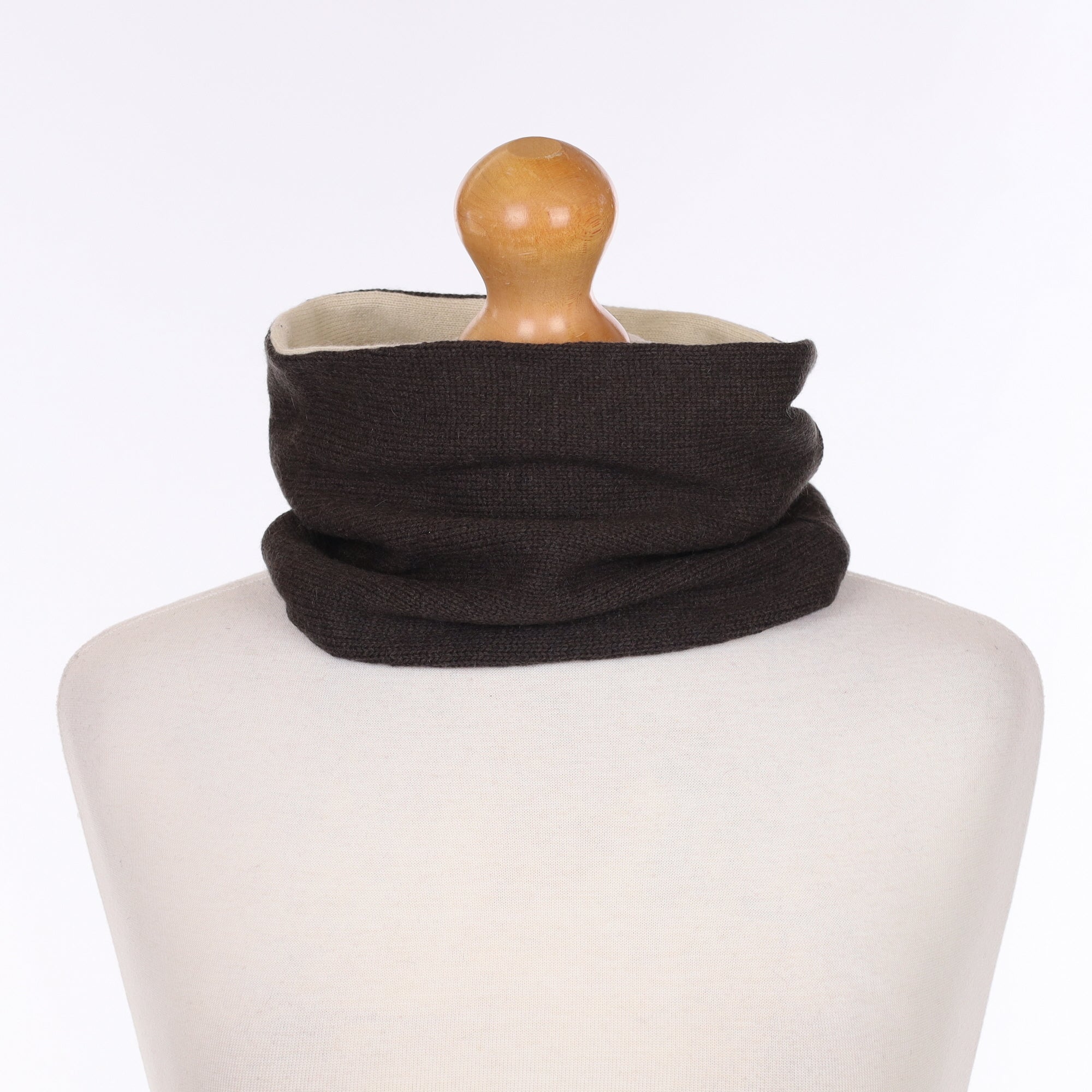 Bitter Chocolate & Cream Neck Warmer