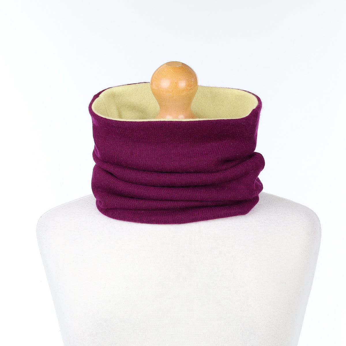 Plum Purple and Primrose Yellow Luxury Double Layered Snood