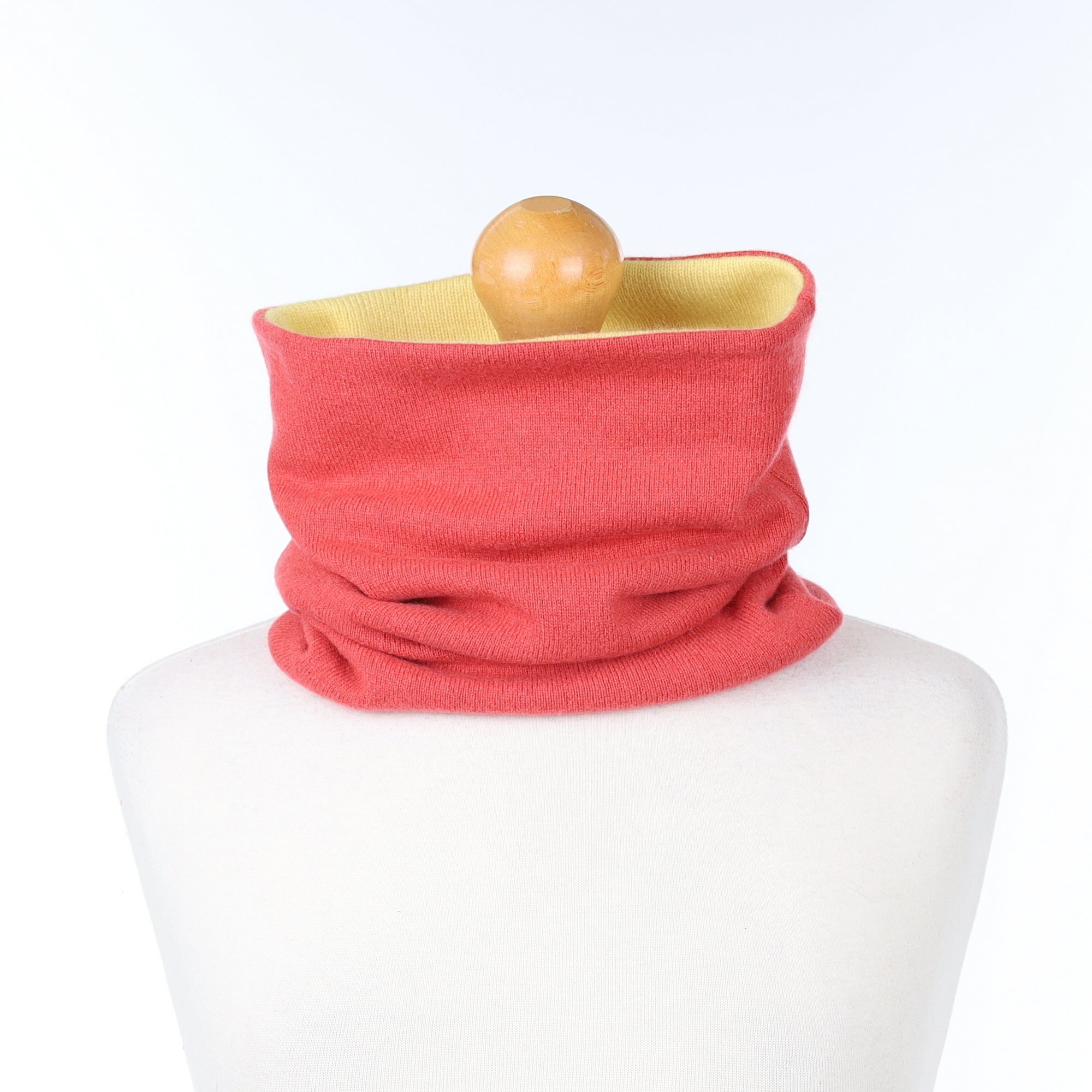 Watermelon Pink and Yellow Luxury Double Layered Snood